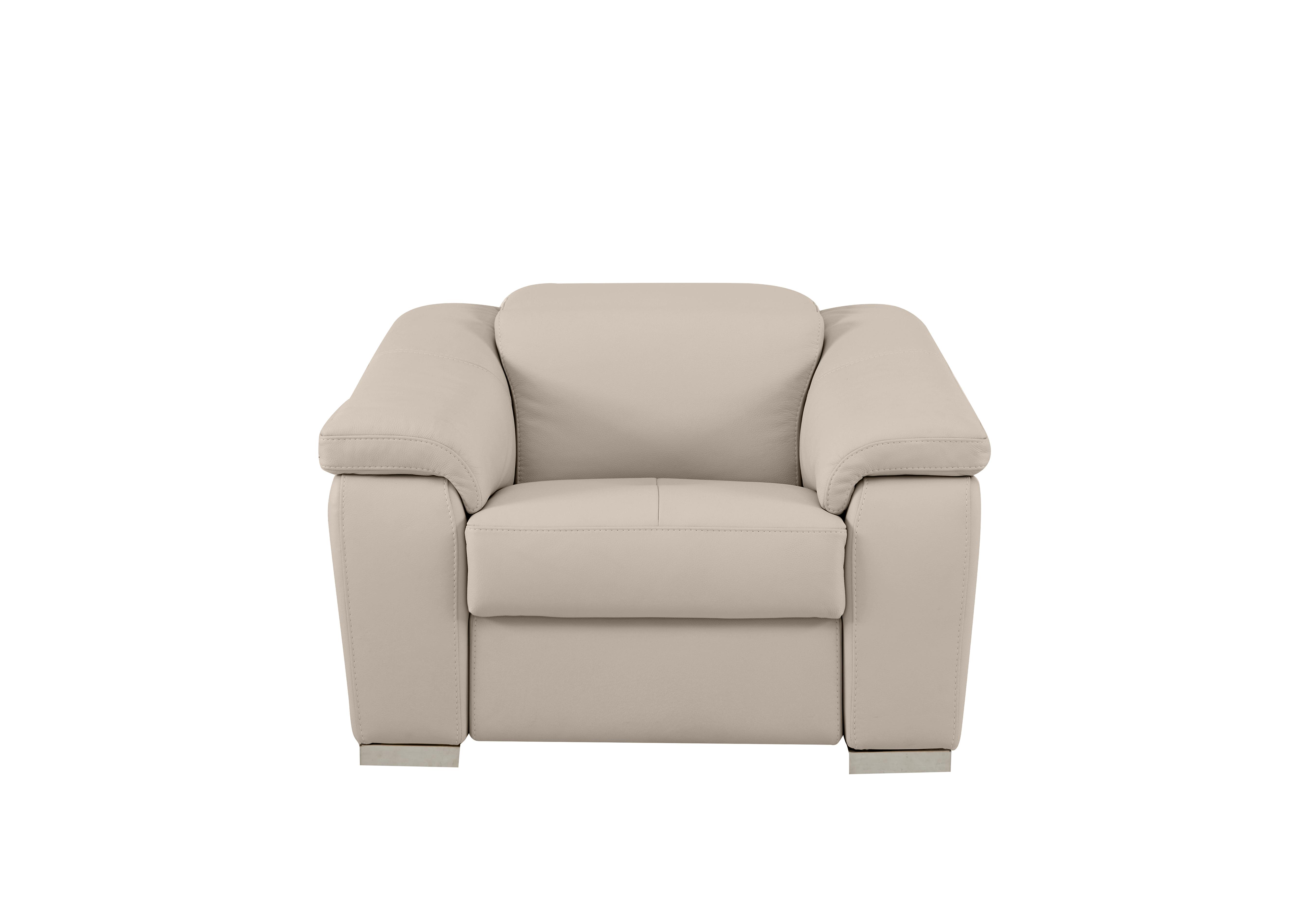Galileo Leather Armchair in Botero Crema 2156 Ch on Furniture Village