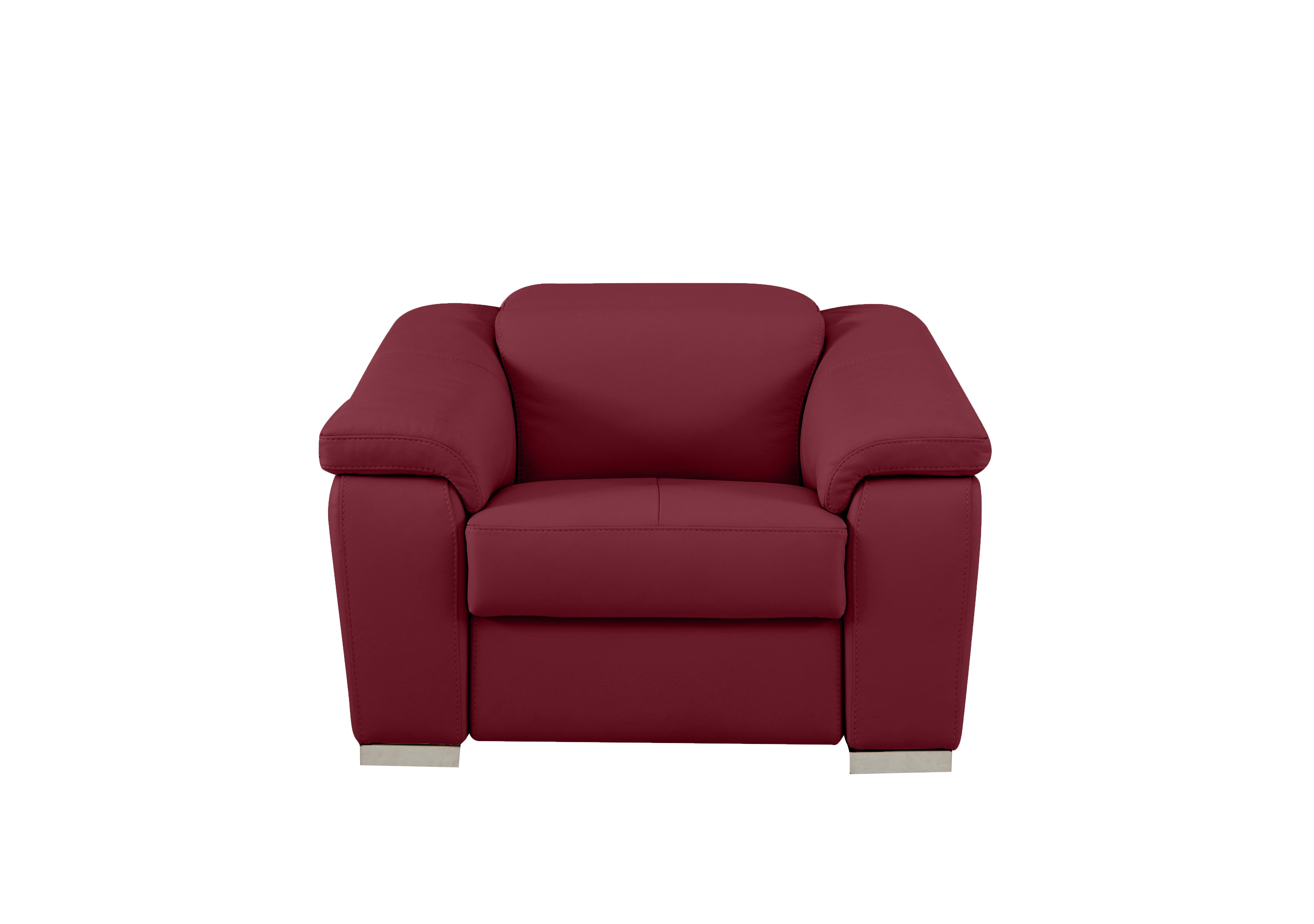 Galileo Leather Armchair in Dali Bordeaux 1521 Ch on Furniture Village