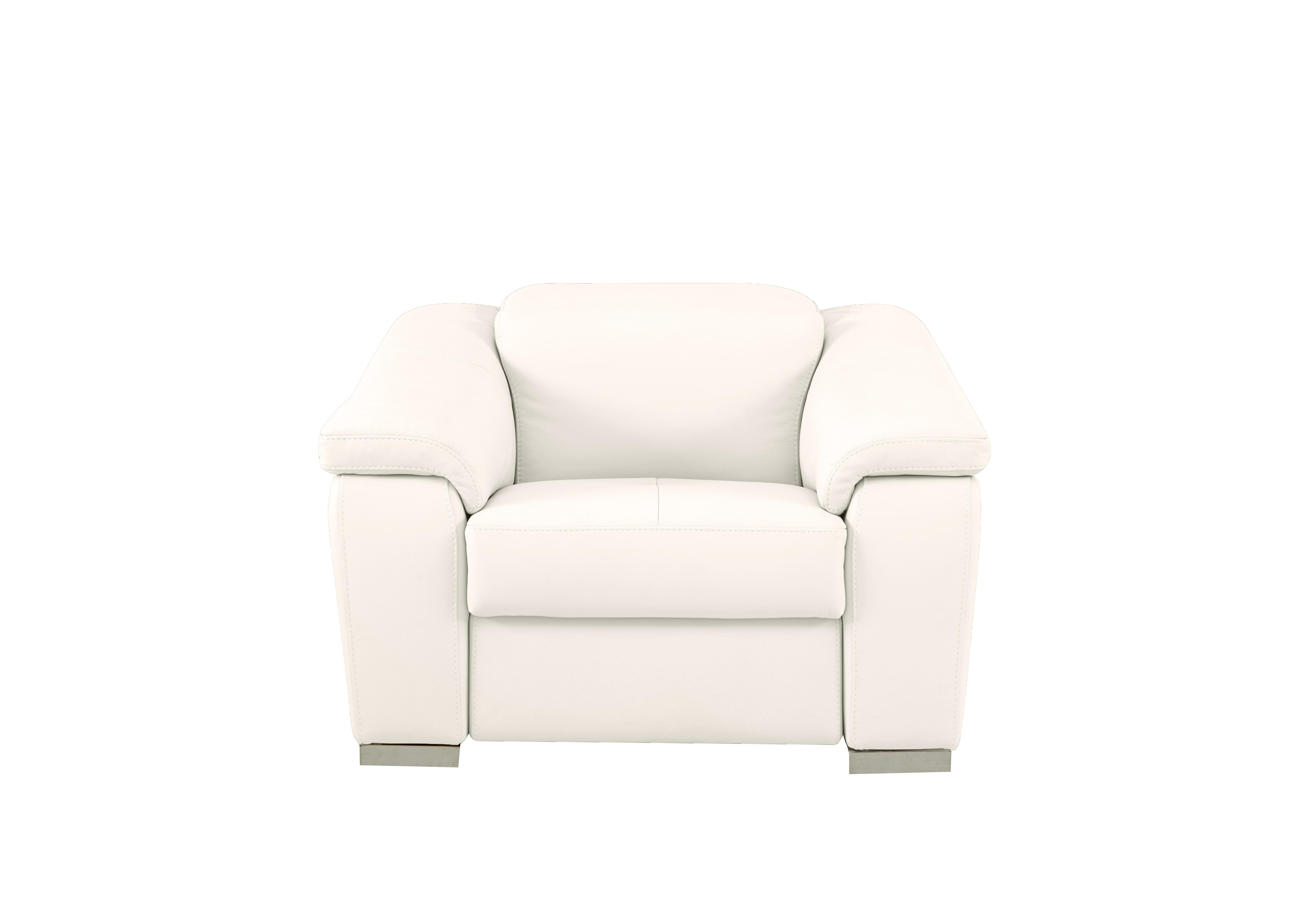 Galileo Leather Armchair in Torello Bianco 93 Ch on Furniture Village