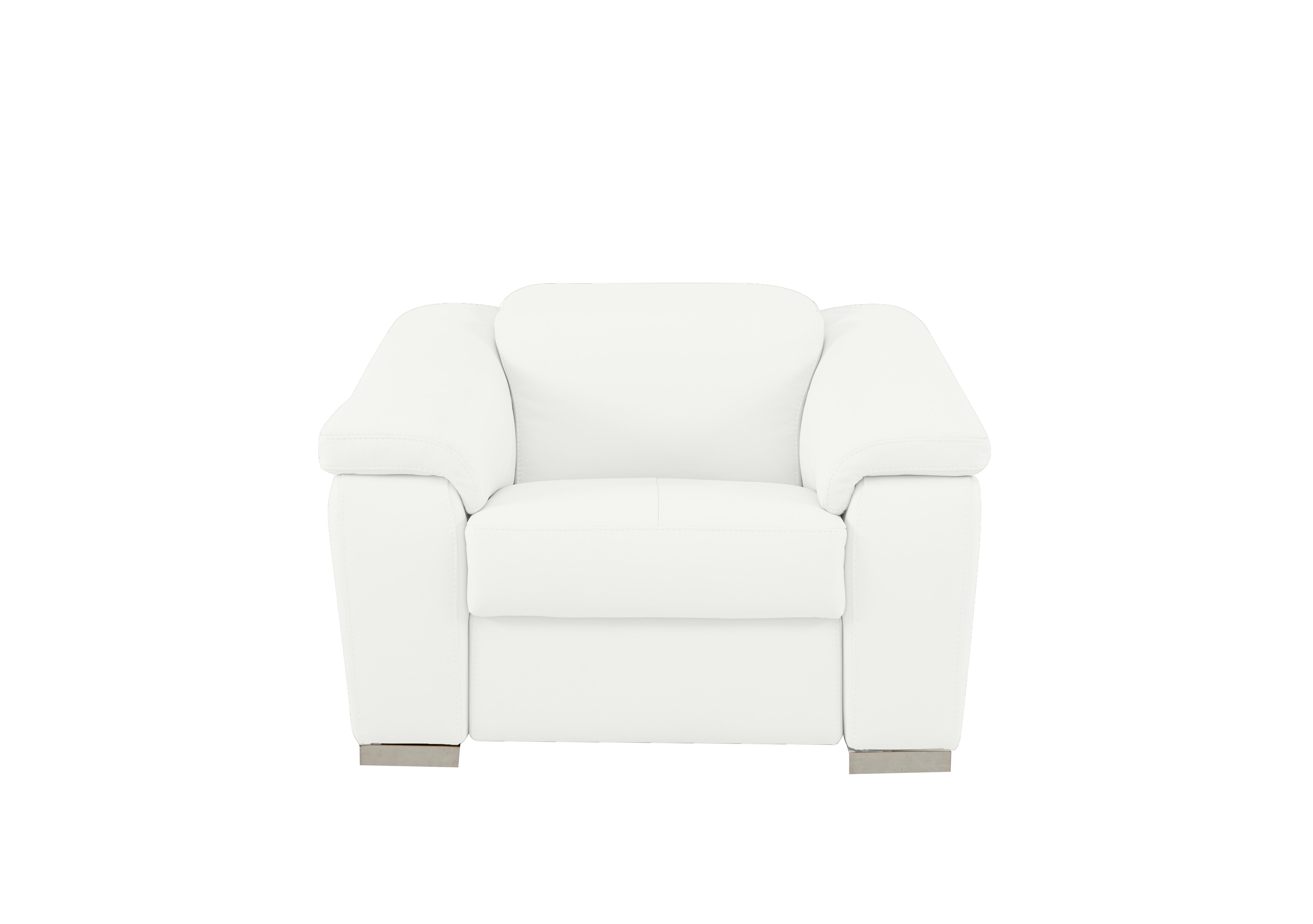 Galileo Leather Armchair in Torello Bianco Puro 370 Ch on Furniture Village