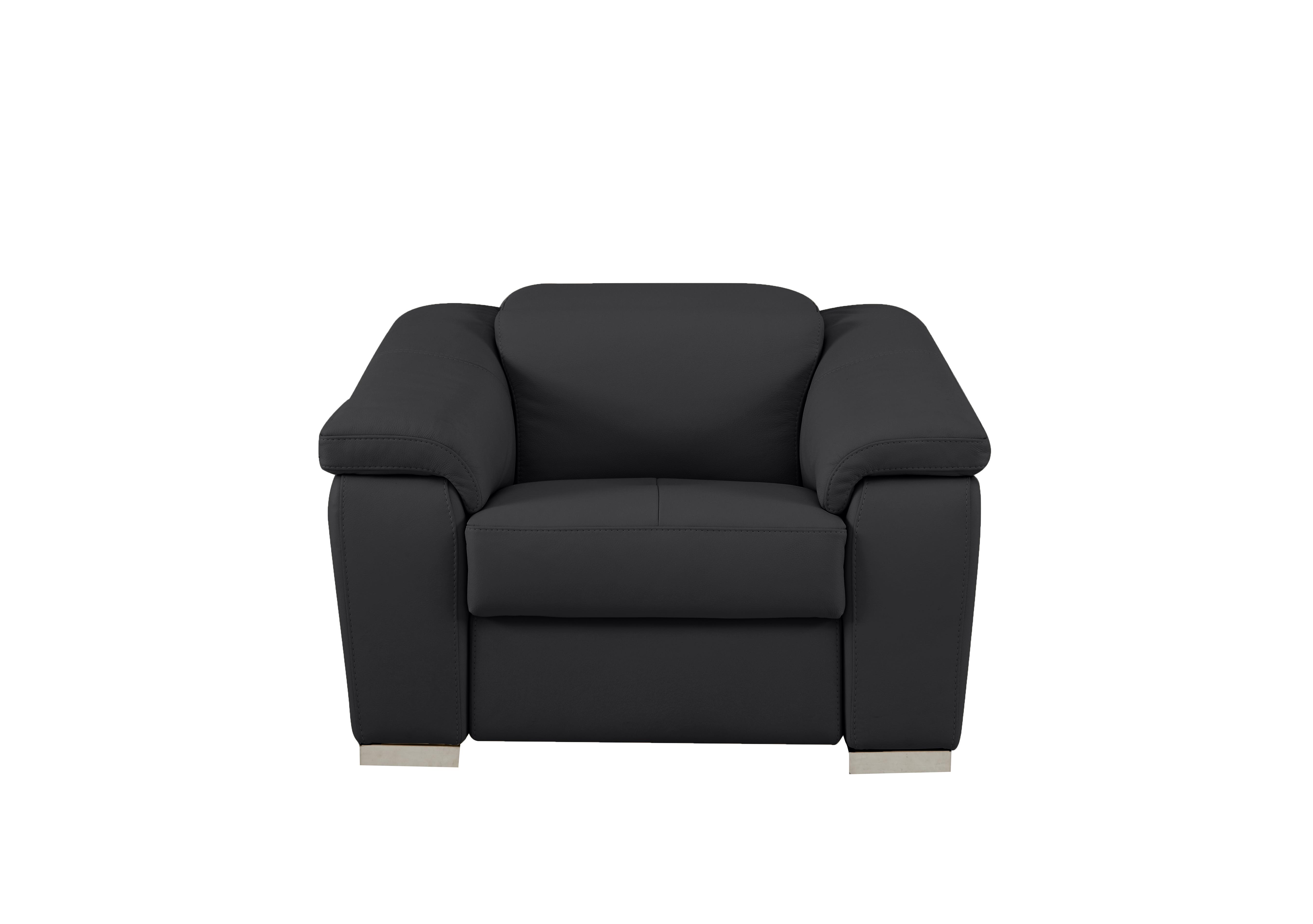 Galileo Leather Armchair in Torello Nero 71 Ch on Furniture Village