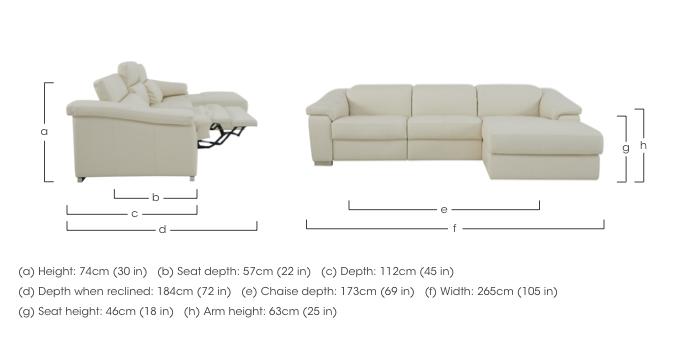 Galileo Leather Chaise End Sofa in  on Furniture Village