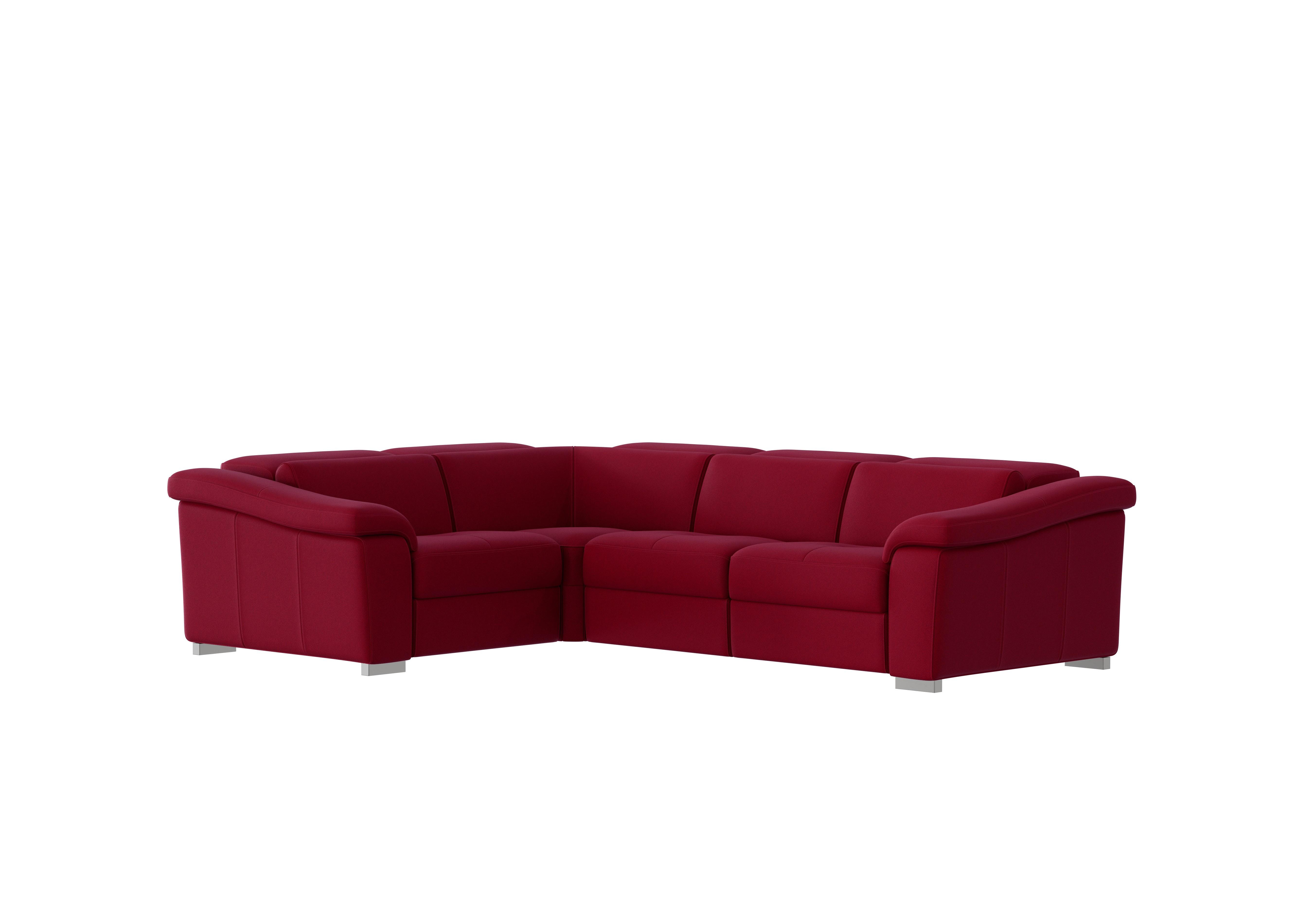 Galileo Fabric Corner Sofa in Coupe Rosso 305 Ch on Furniture Village