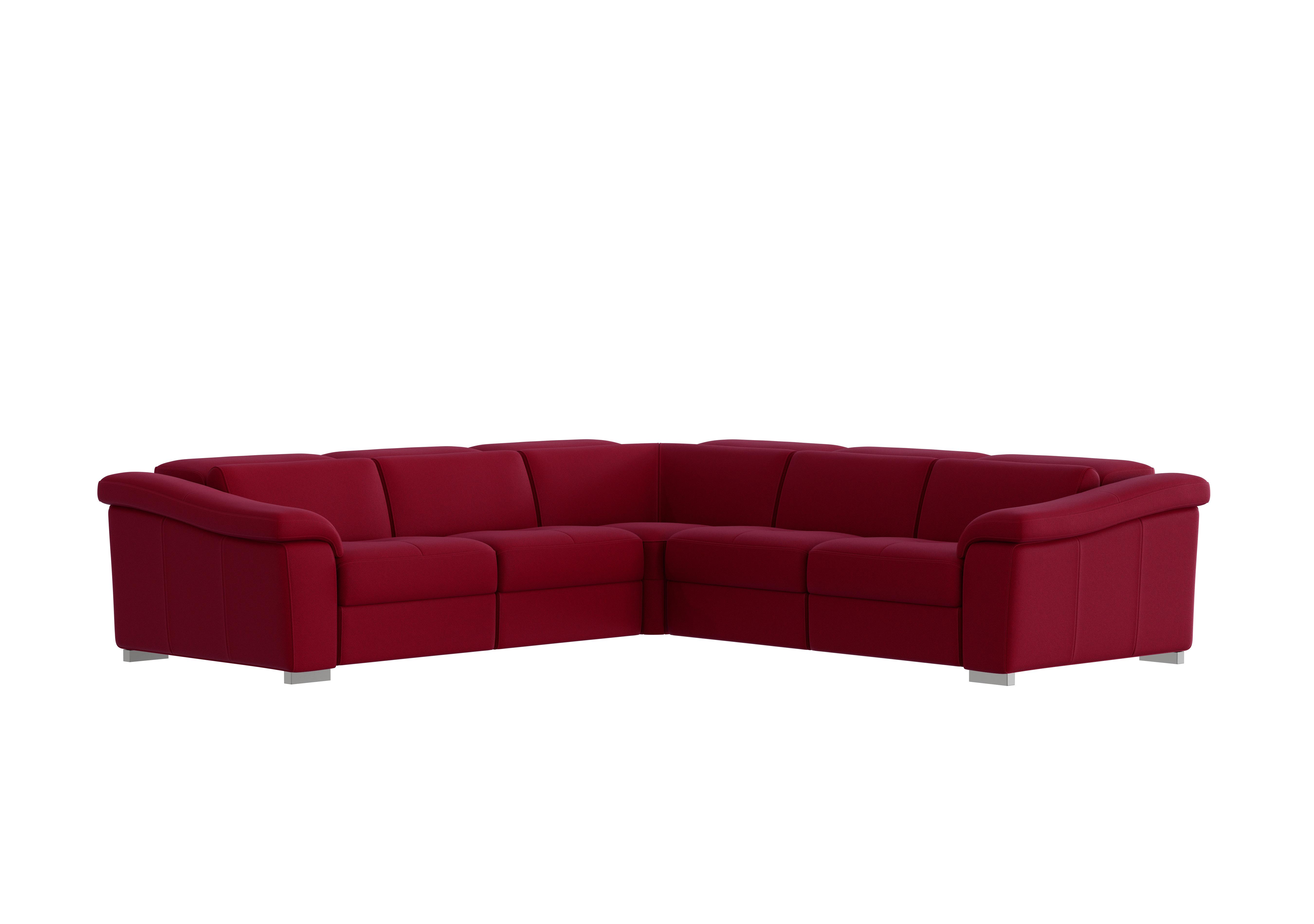 Galileo Fabric Large Corner Sofa in Coupe Rosso 305 Ch on Furniture Village