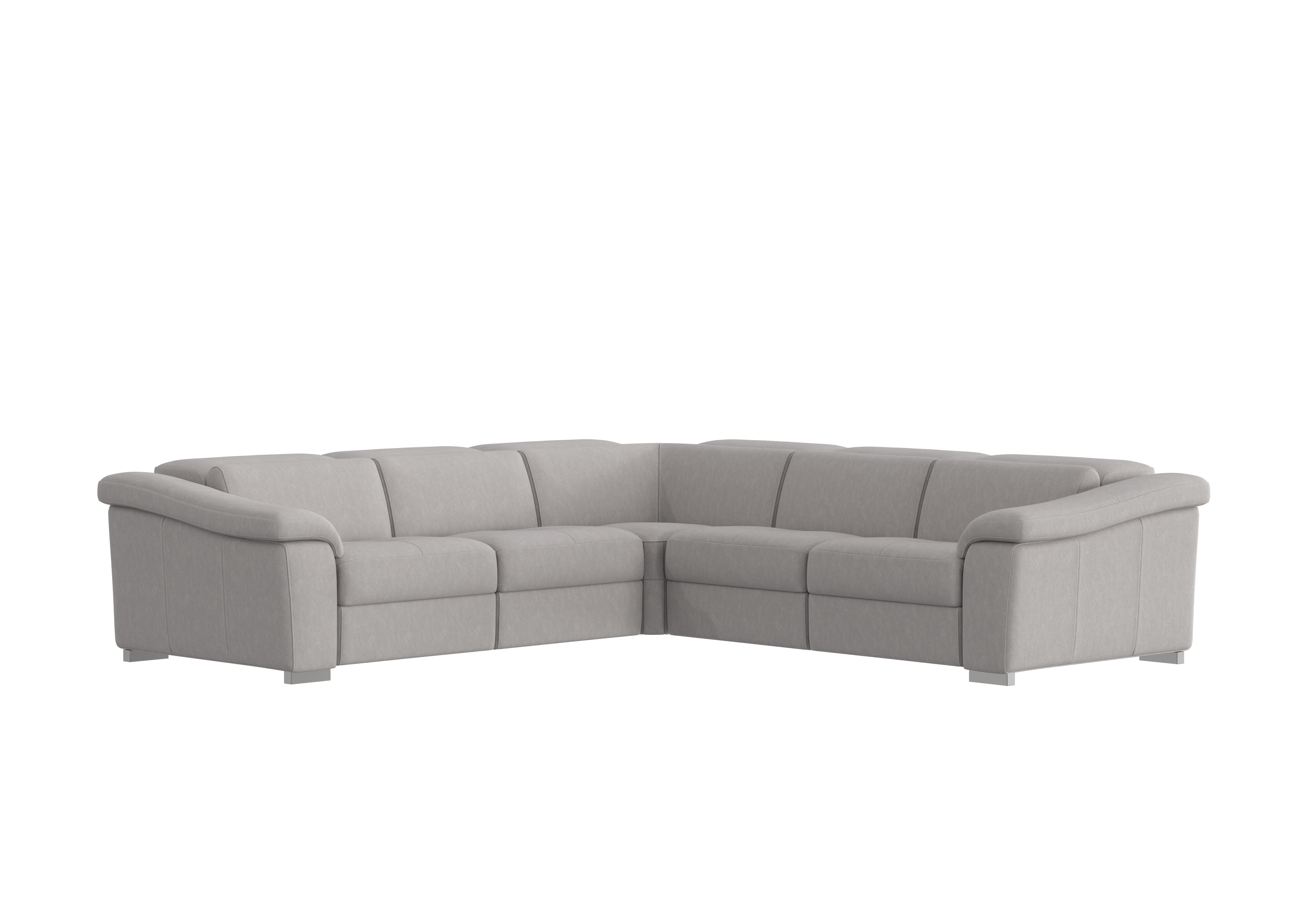 Galileo Fabric Large Corner Sofa in Flambe Ghiaccio Ch on Furniture Village