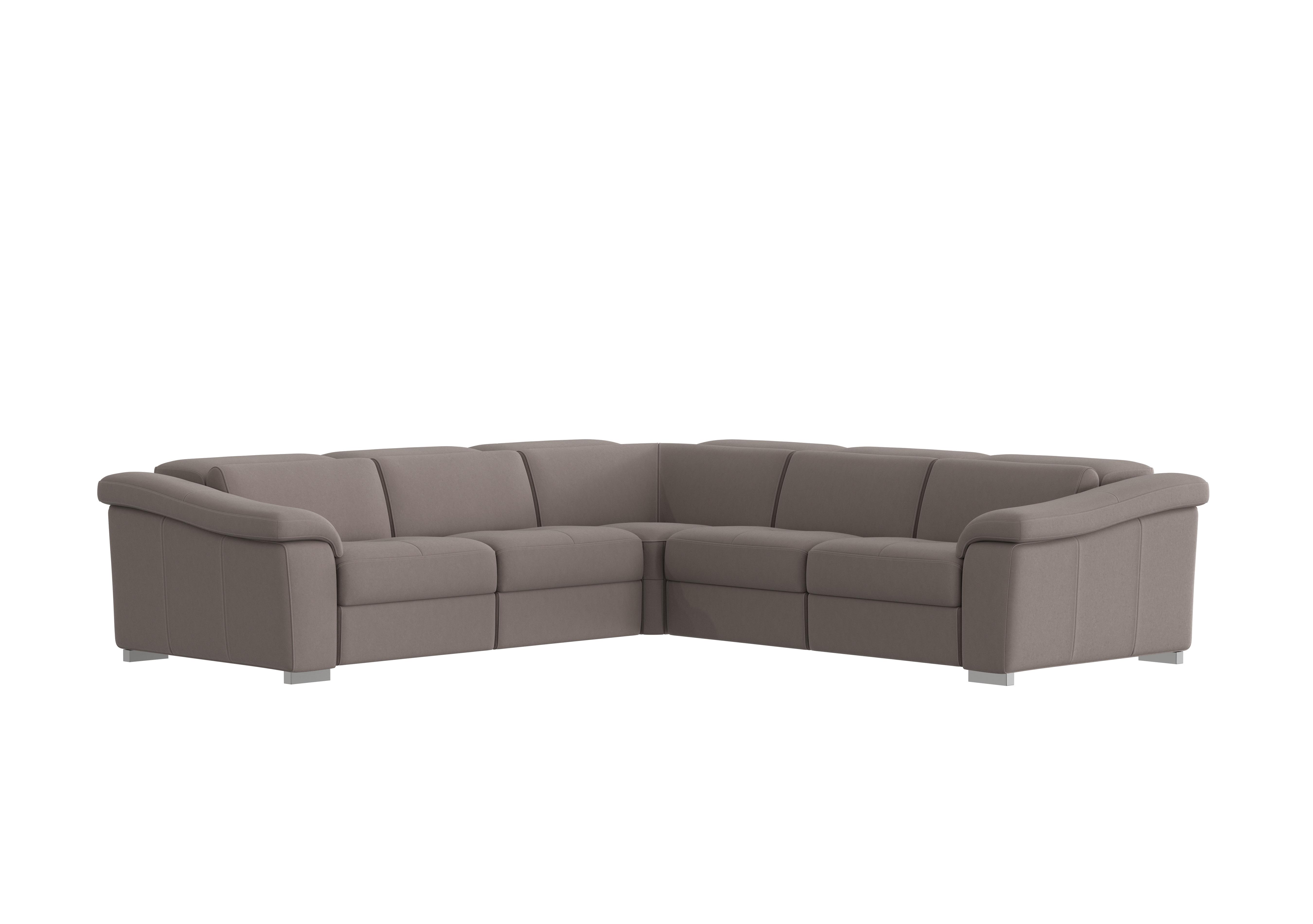 Galileo Fabric Large Corner Sofa in Flambe Tortora Ch on Furniture Village