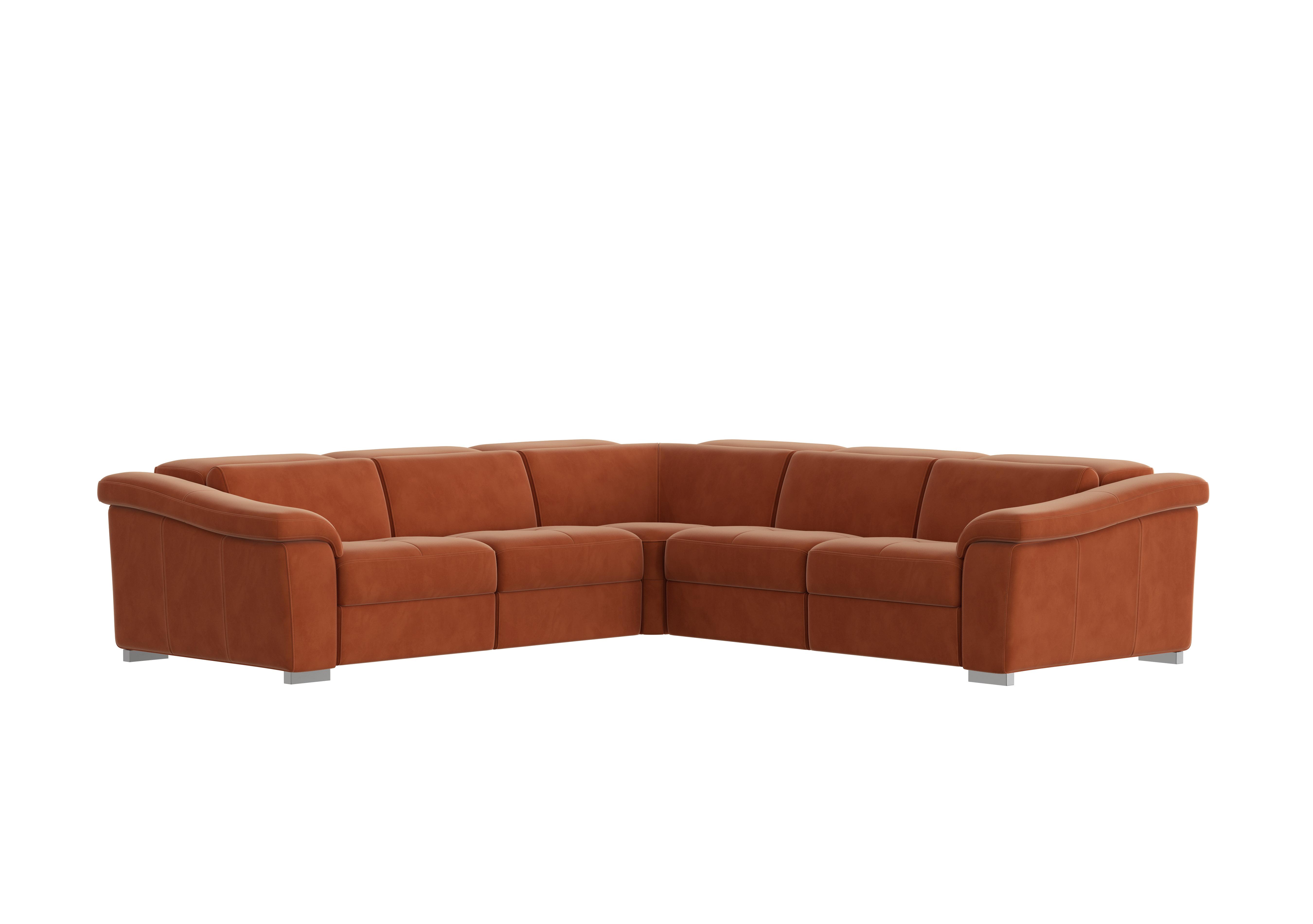 Galileo Fabric Large Corner Sofa in Selma Mattone Ch on Furniture Village