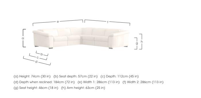 Galileo Leather Large Corner Sofa in  on Furniture Village