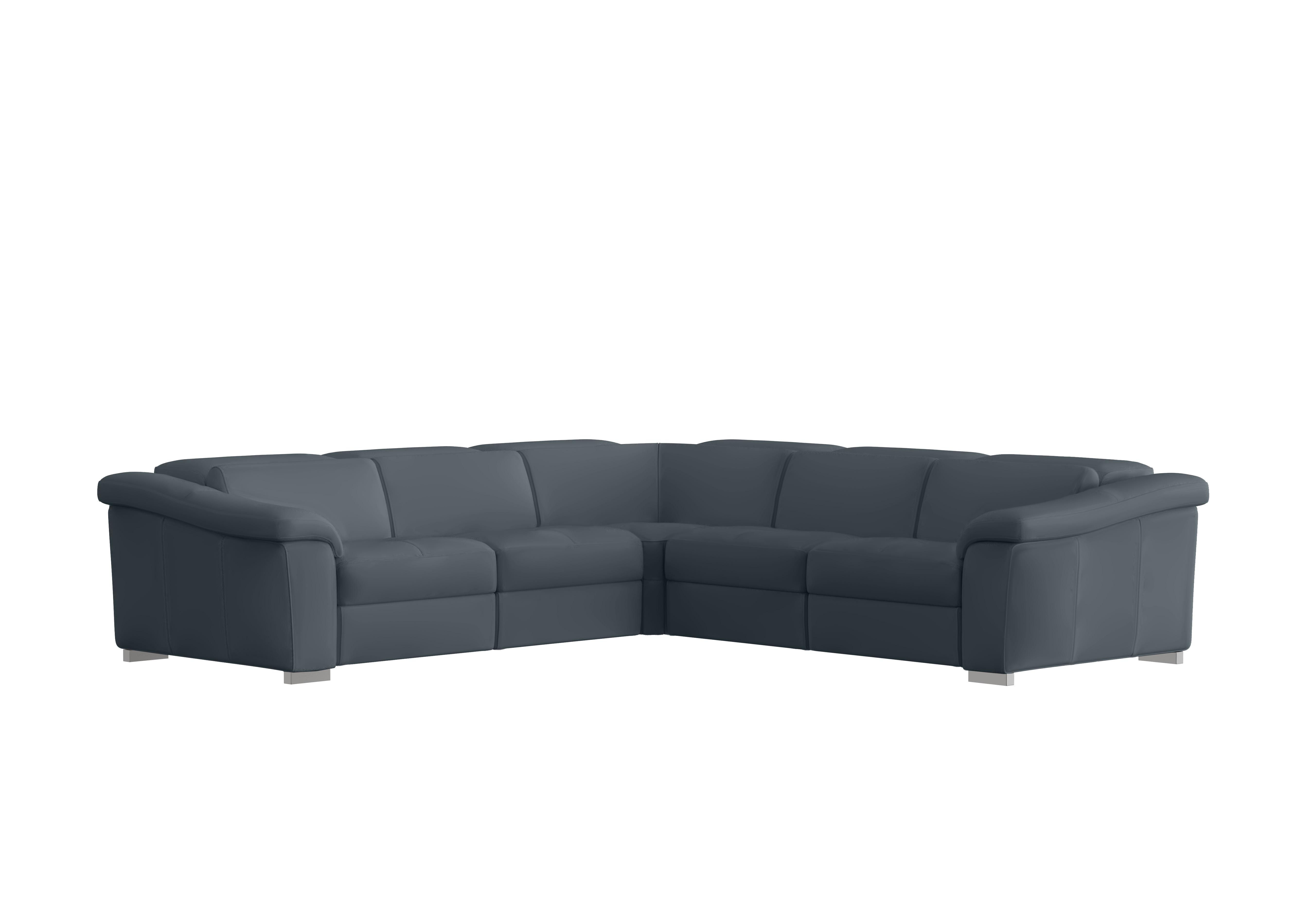 Galileo Leather Large Corner Sofa in Botero Ottanio 2155 Ch on Furniture Village