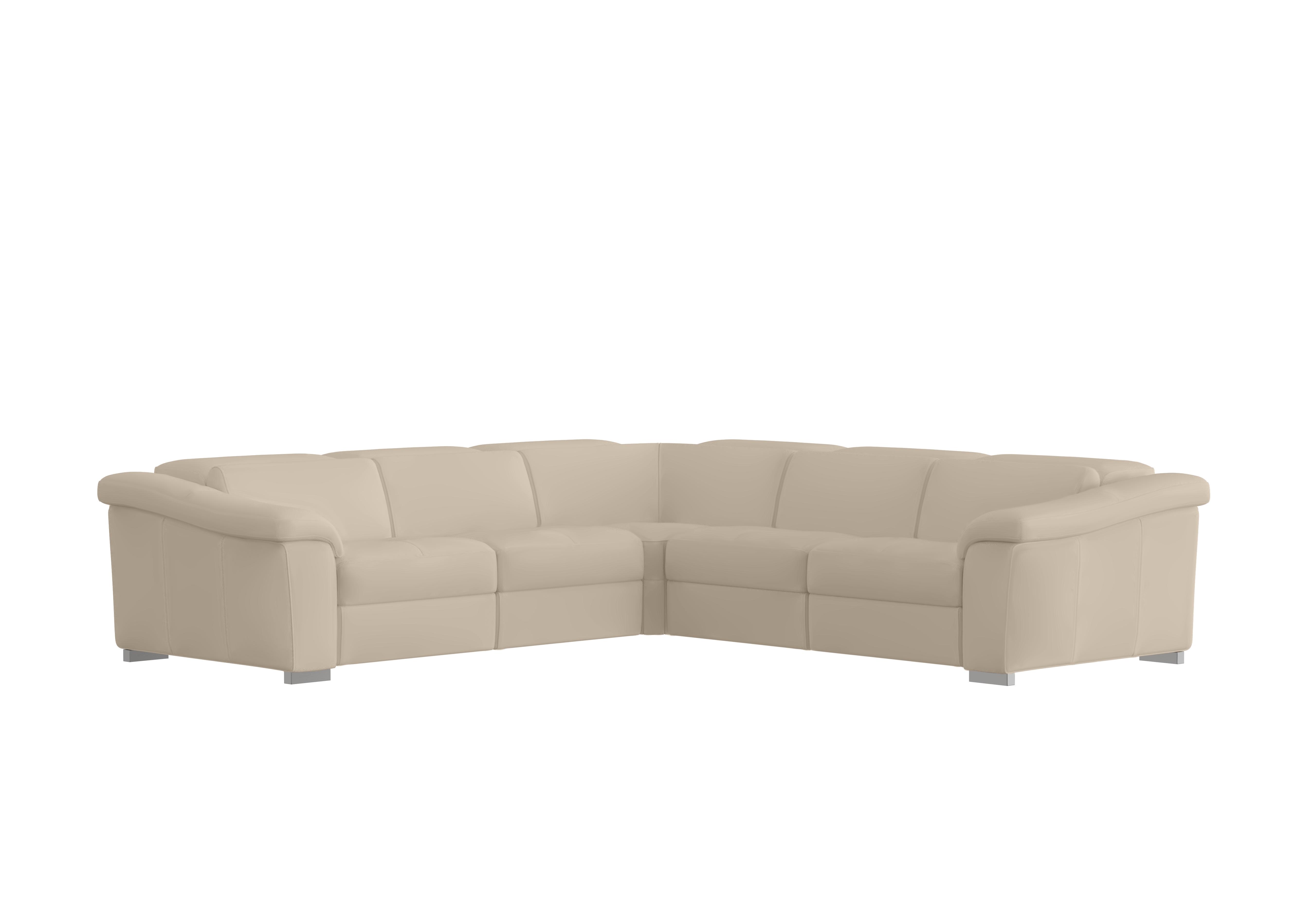 Galileo Leather Large Corner Sofa in Torello Fango 352 Ch on Furniture Village