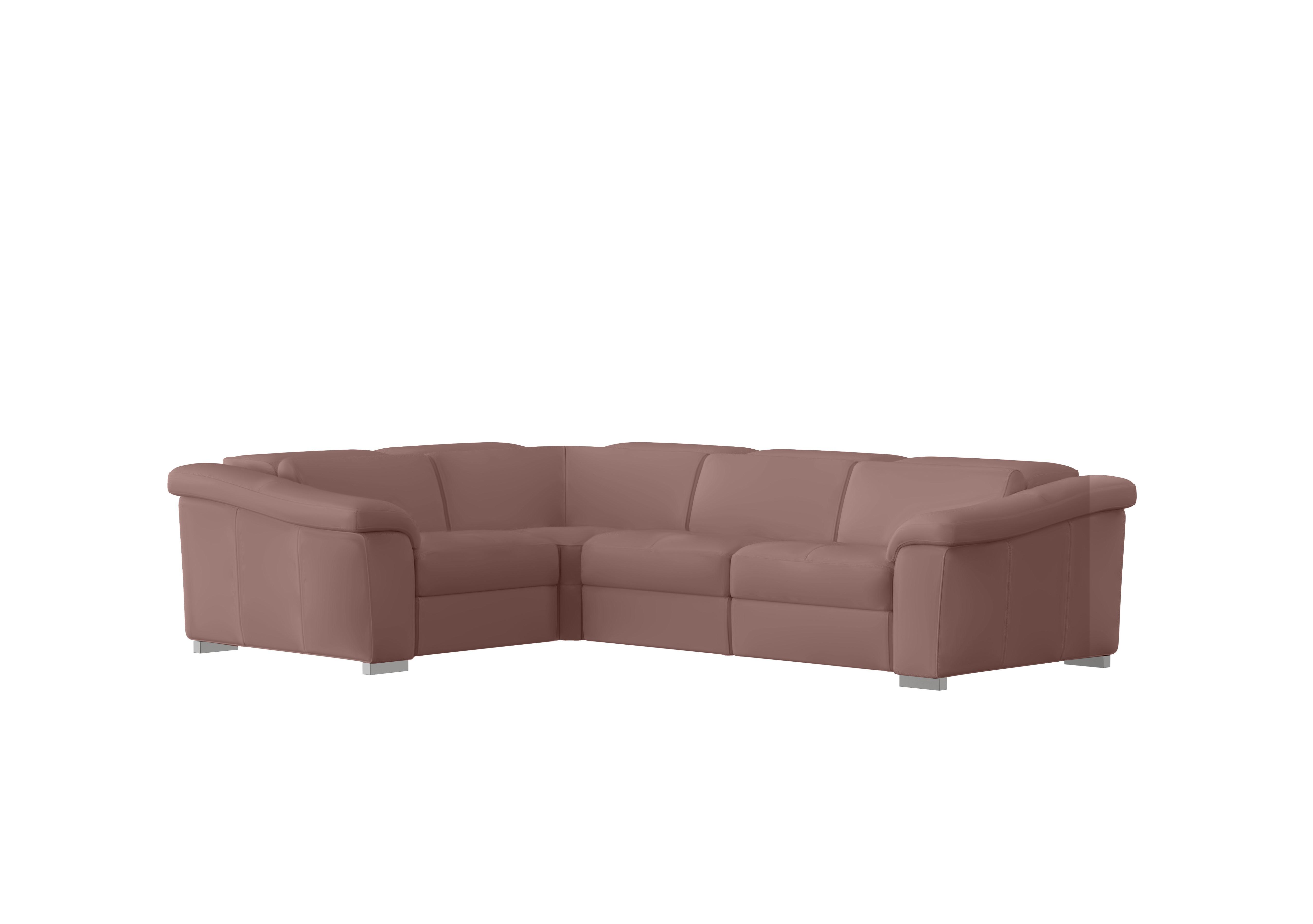 Galileo Leather Corner Sofa in Botero Cipria 2160 Ch on Furniture Village