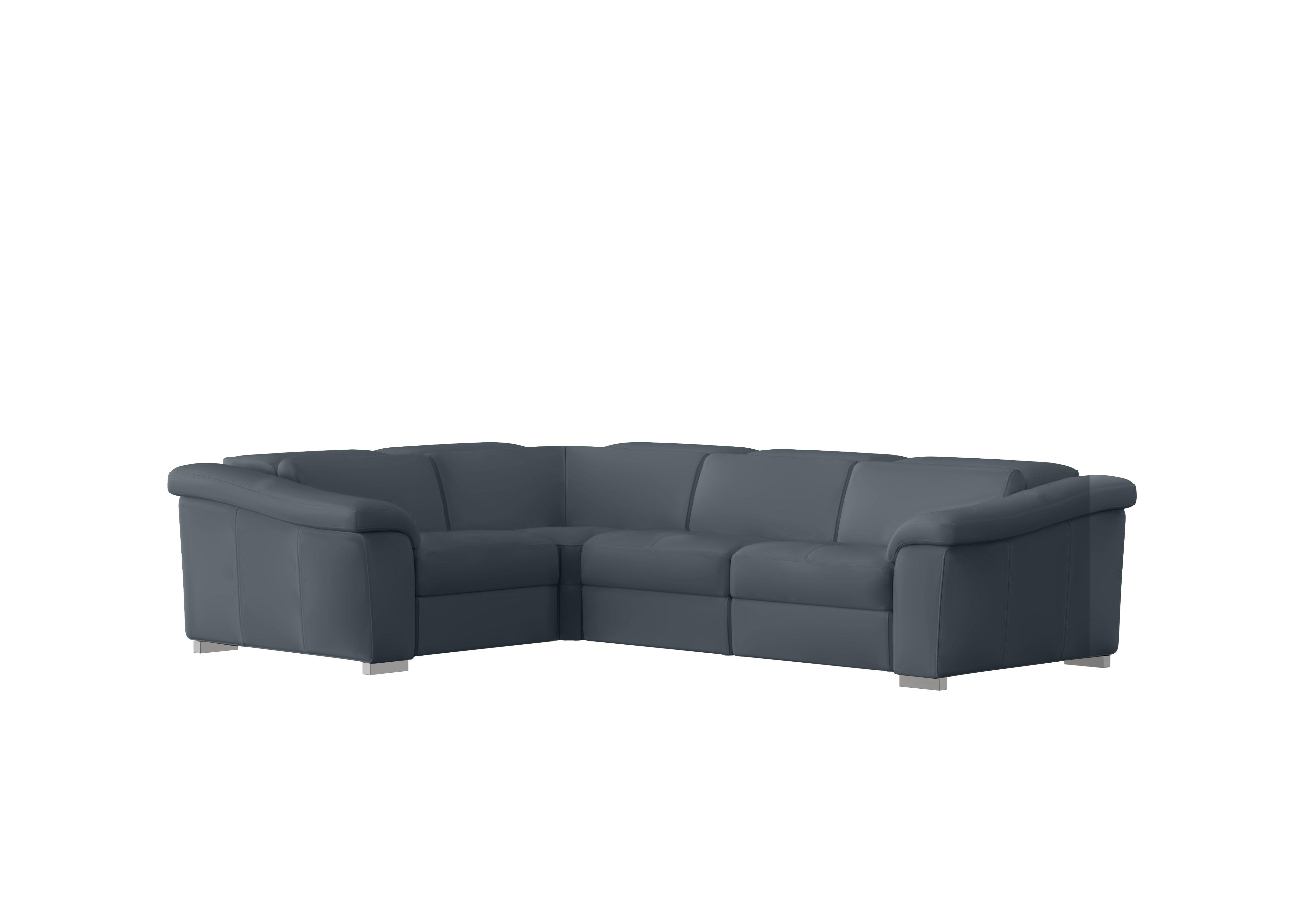 Galileo Leather Corner Sofa in Botero Ottanio 2155 Ch on Furniture Village