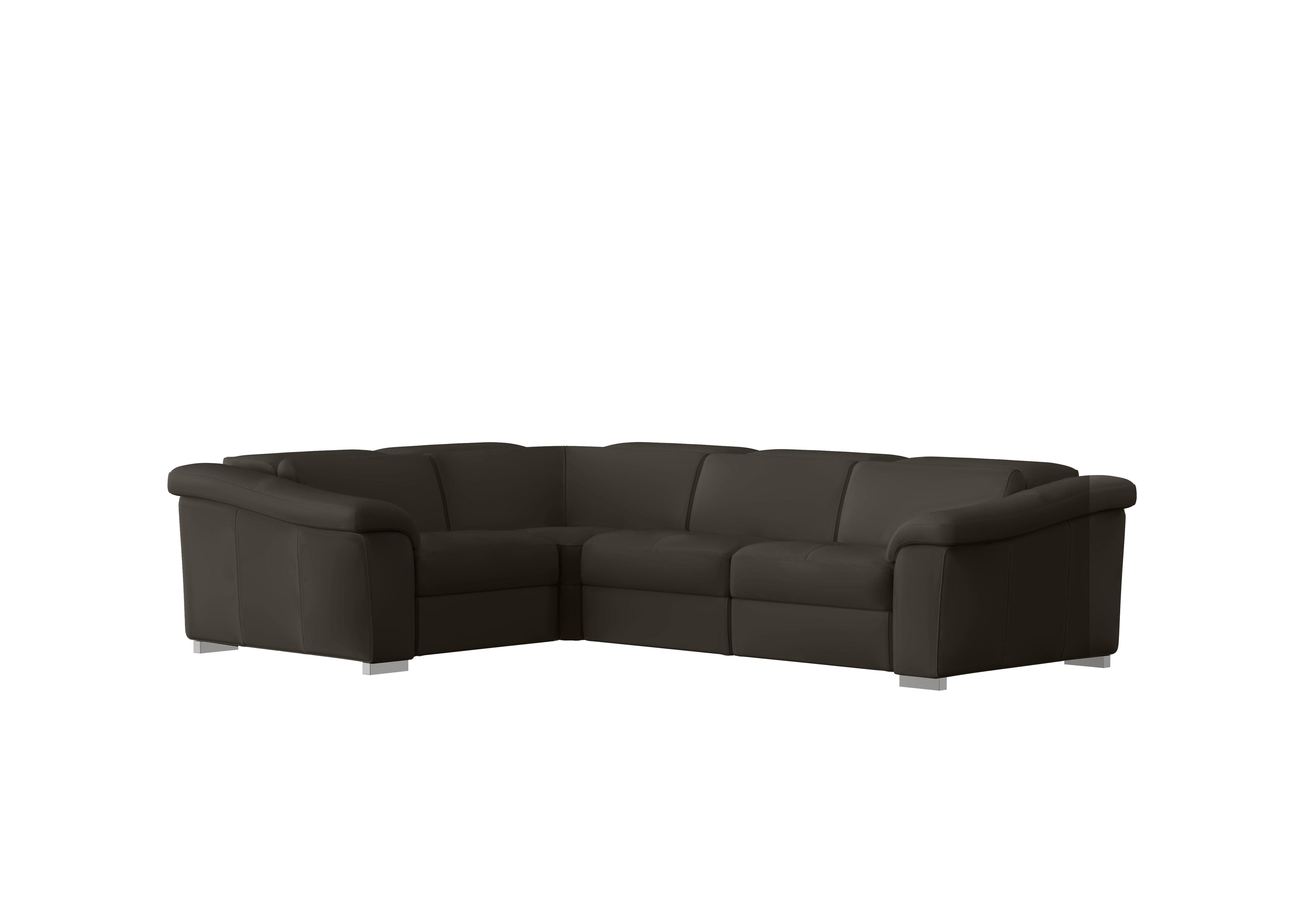 Galileo Leather Corner Sofa in Torello Chocolate 91 Ch on Furniture Village