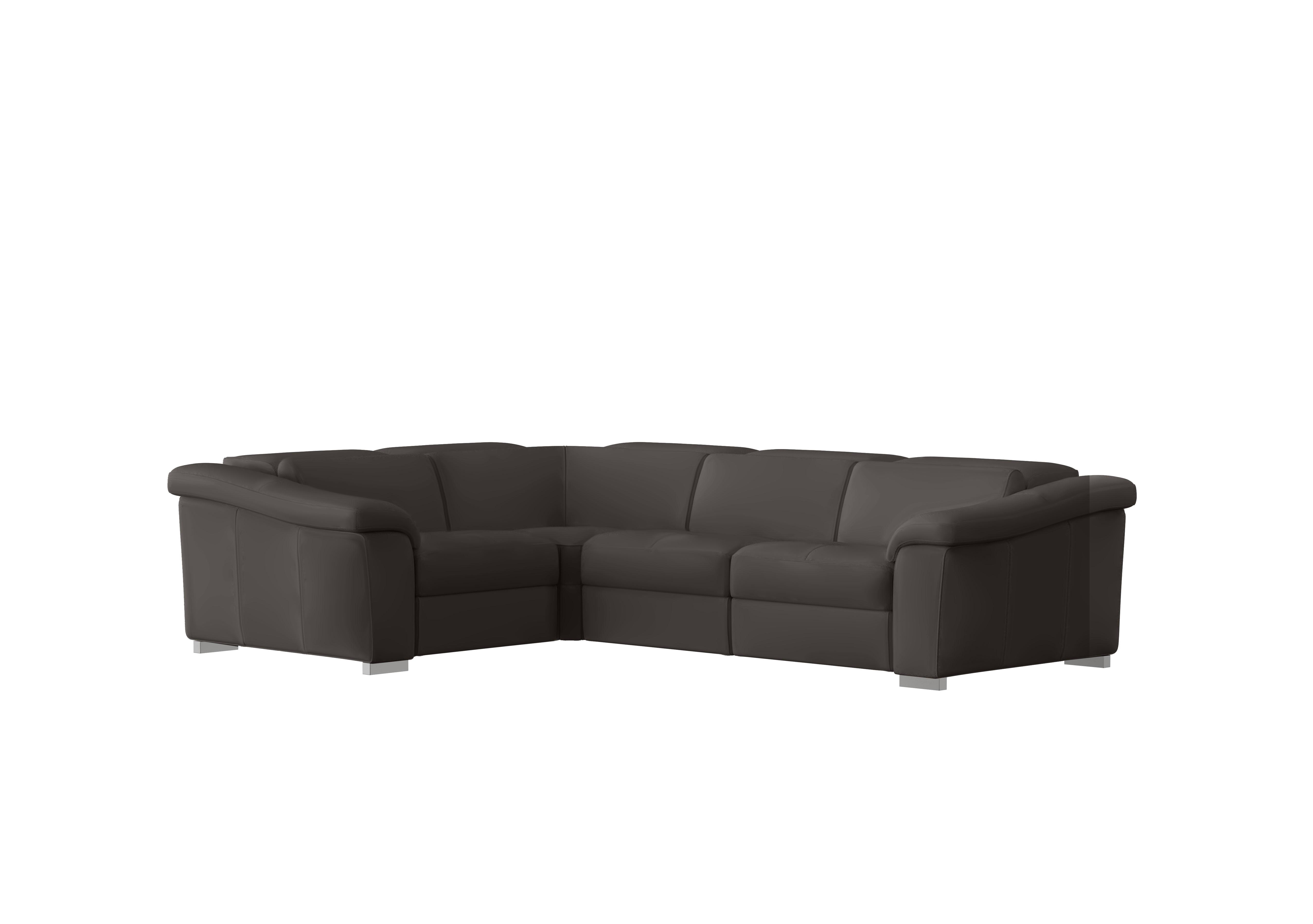 Galileo Leather Corner Sofa in Torello Grigio Scuro 327 Ch on Furniture Village