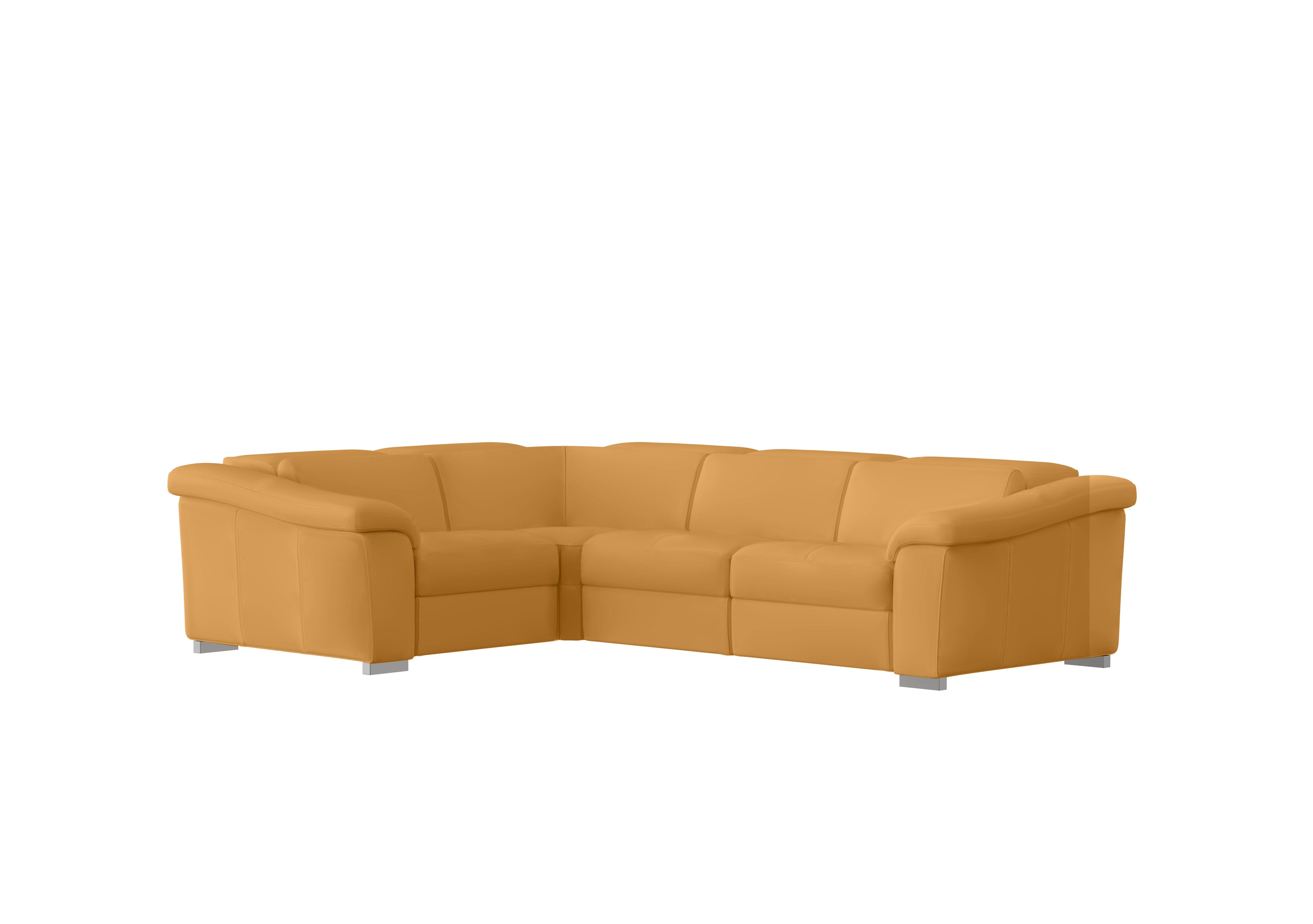 Galileo Leather Corner Sofa in Torello Senape 355 Ch on Furniture Village