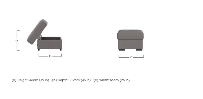 Galileo Fabric Storage Footstool in  on Furniture Village