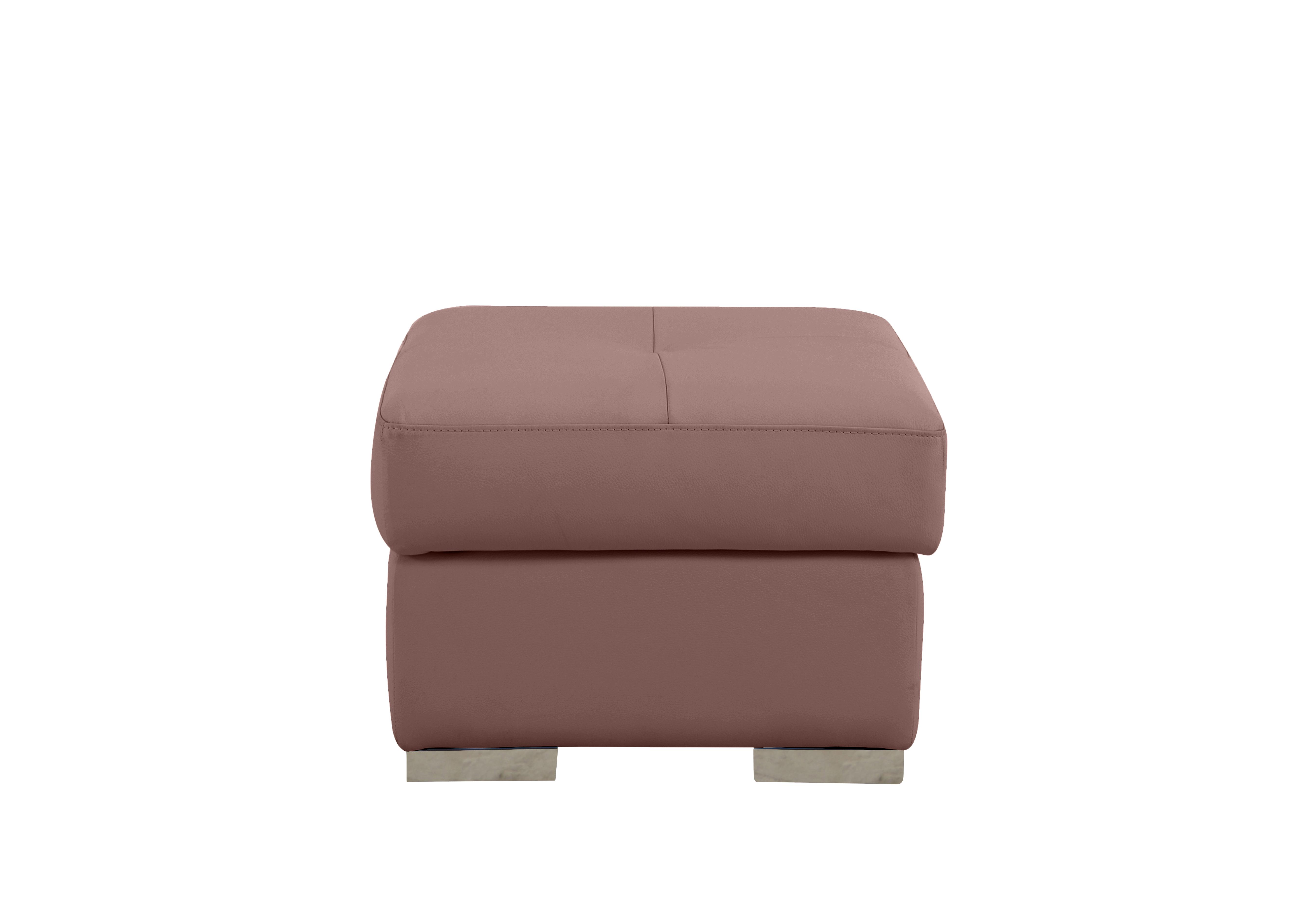 Galileo Leather Storage Footstool in Botero Cipria 2160 Ch on Furniture Village