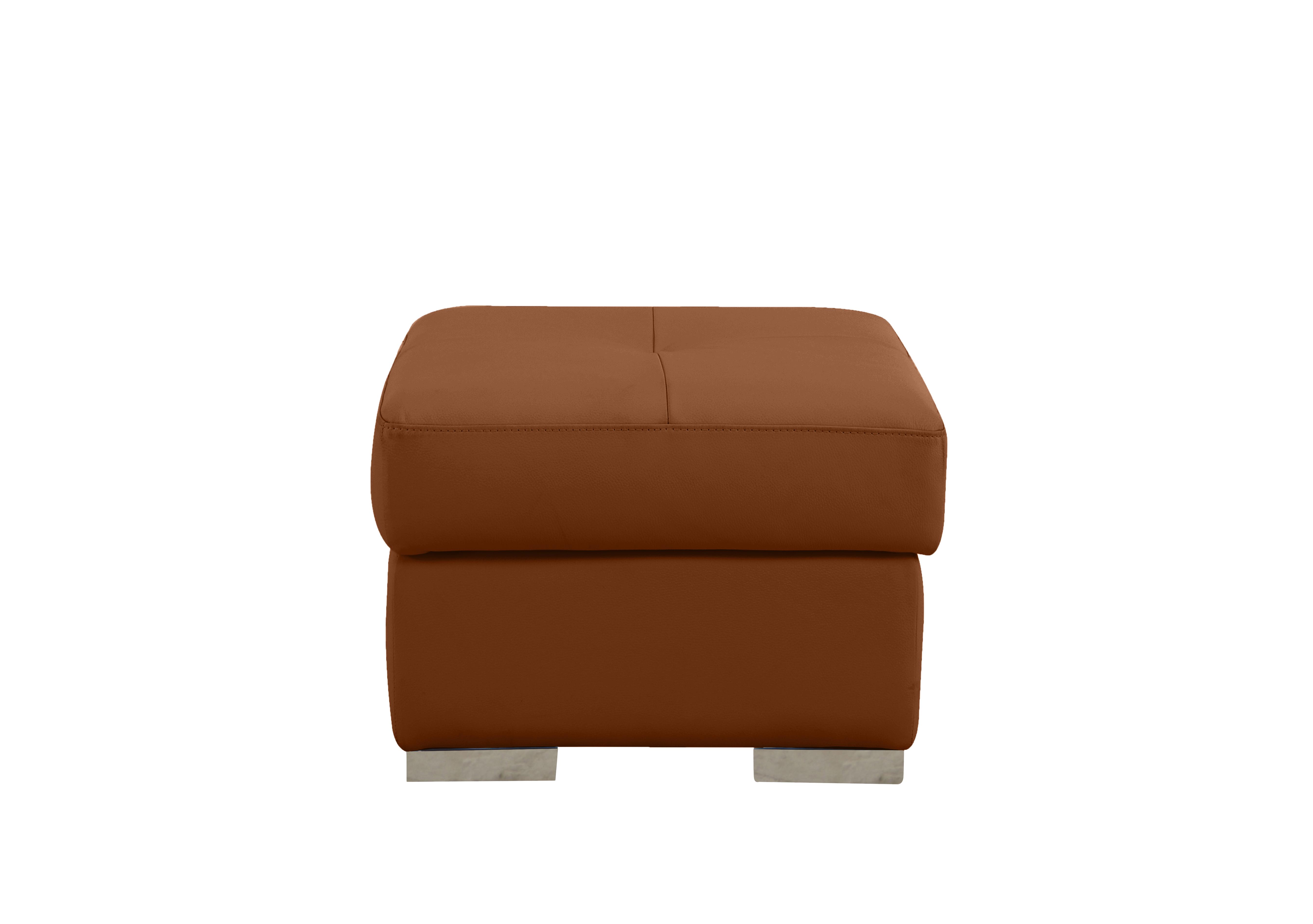 Galileo Leather Storage Footstool in Botero Cuoio 2151 Ch on Furniture Village