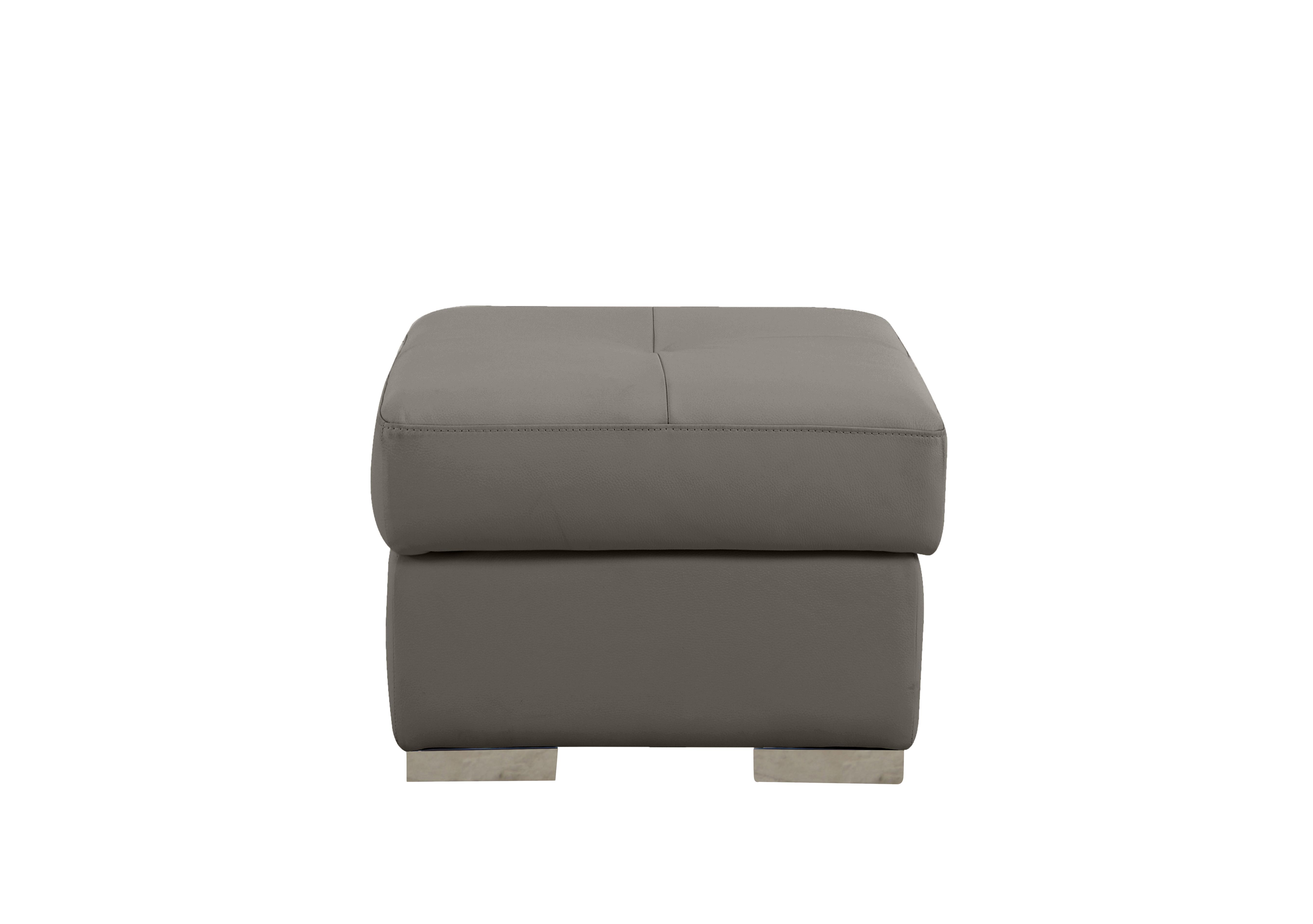 Galileo Leather Storage Footstool in Botero Visone 2150 Ch on Furniture Village