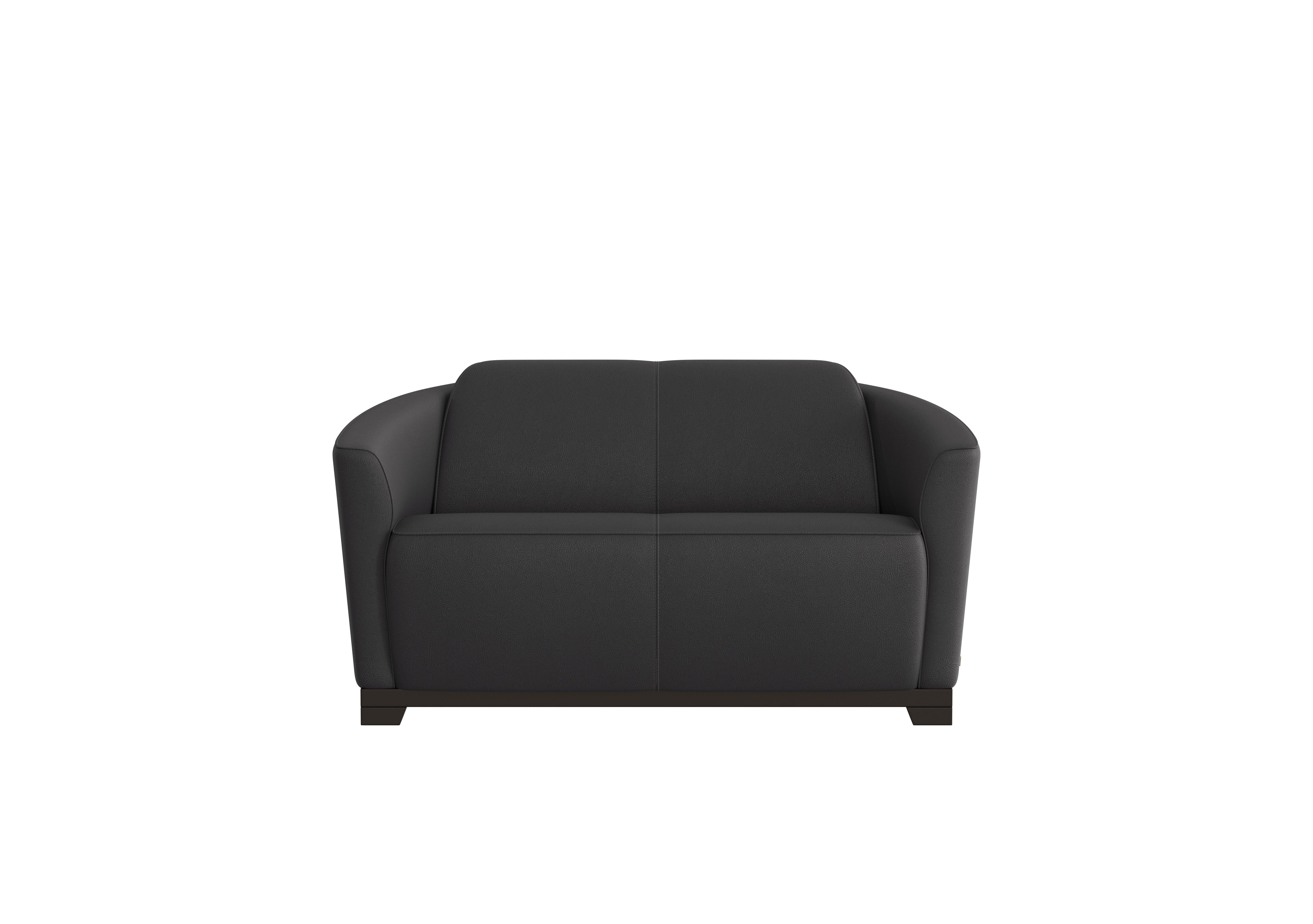 Ketty 2 Seater Leather Sofa in Botero Nero 2154 on Furniture Village