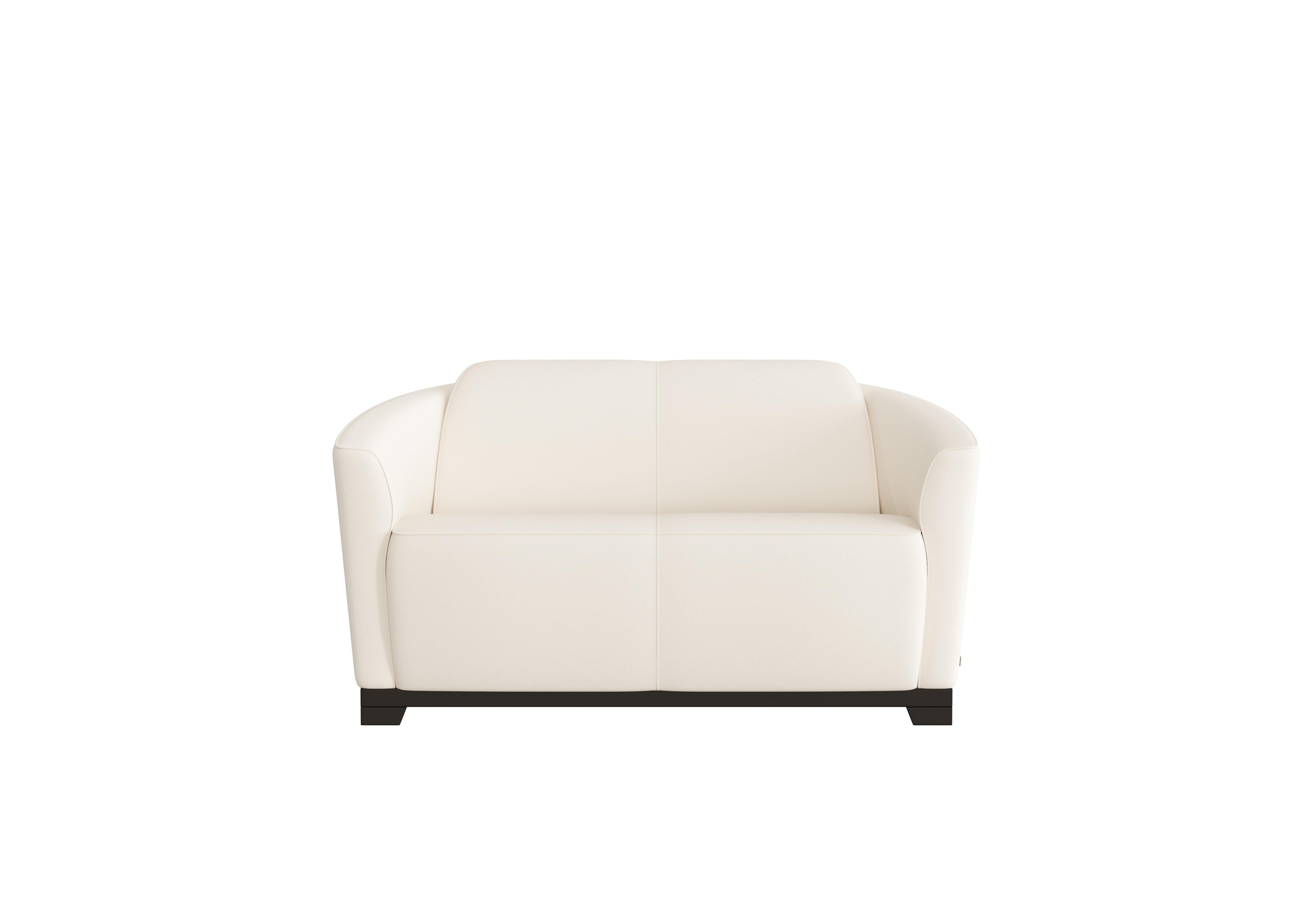 Ketty 2 Seater Leather Sofa in Torello Bianco 93 on Furniture Village
