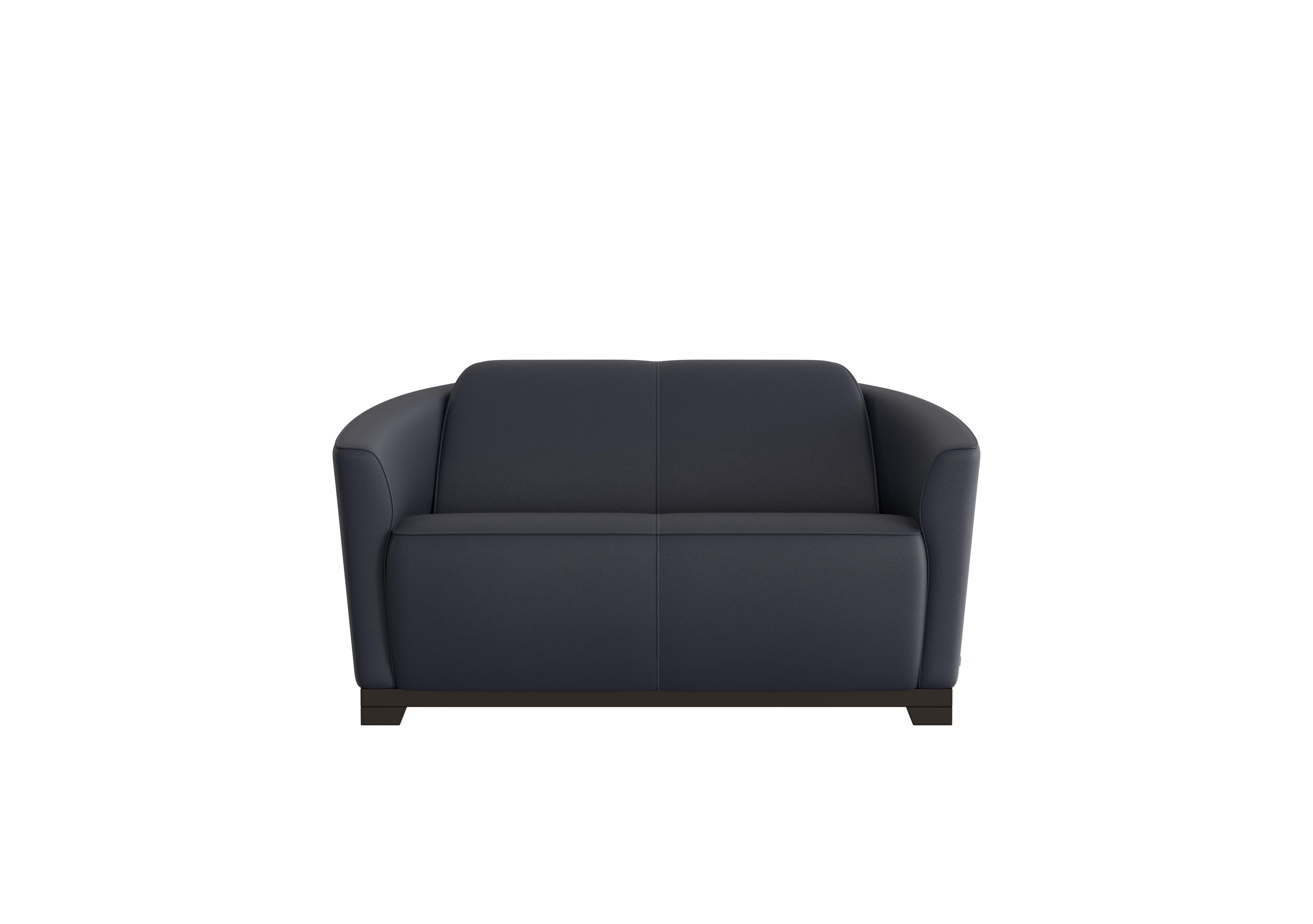 Ketty 2 Seater Leather Sofa in Torello Blu 81 on Furniture Village