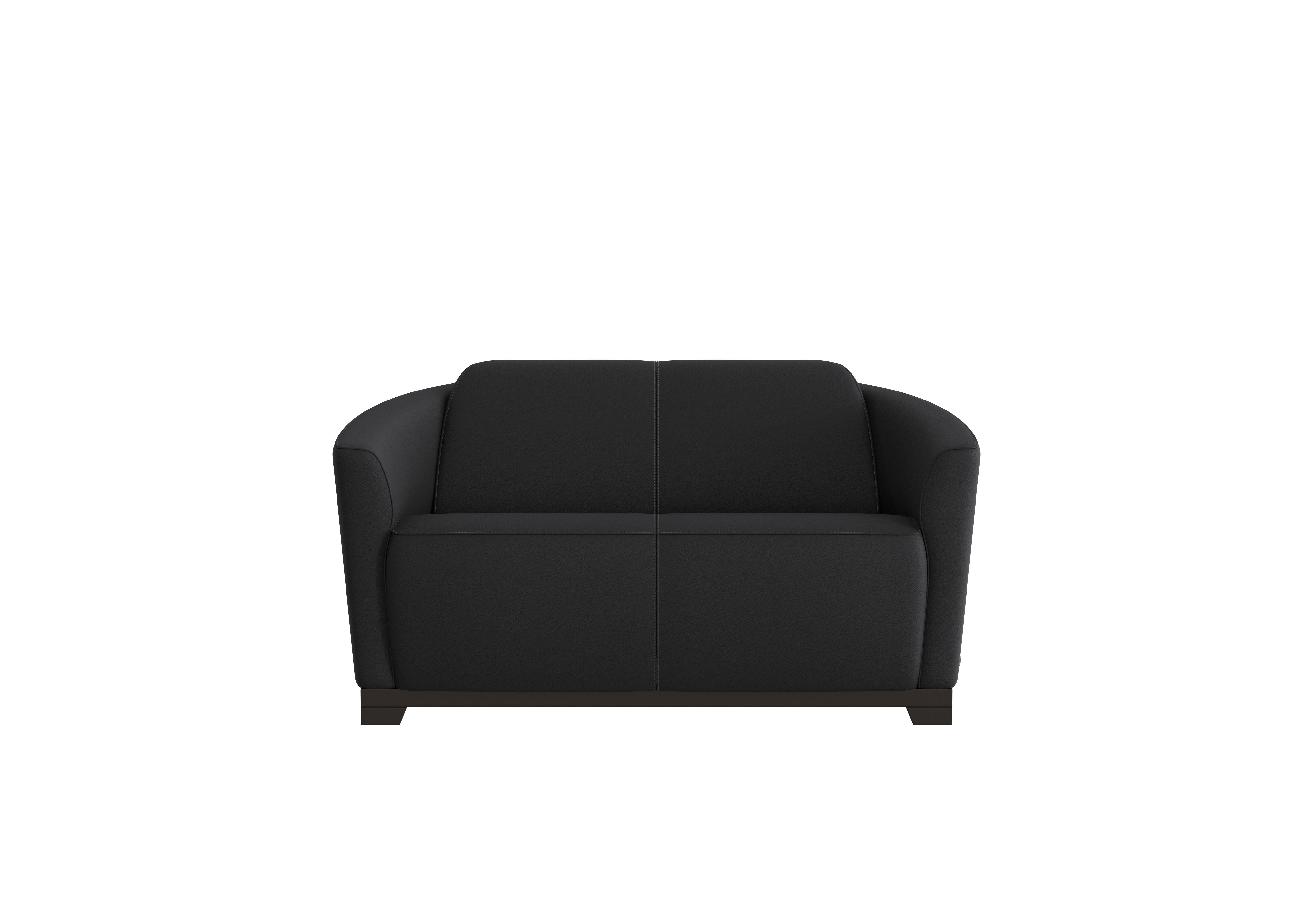 Ketty 2 Seater Leather Sofa in Torello Nero 71 on Furniture Village