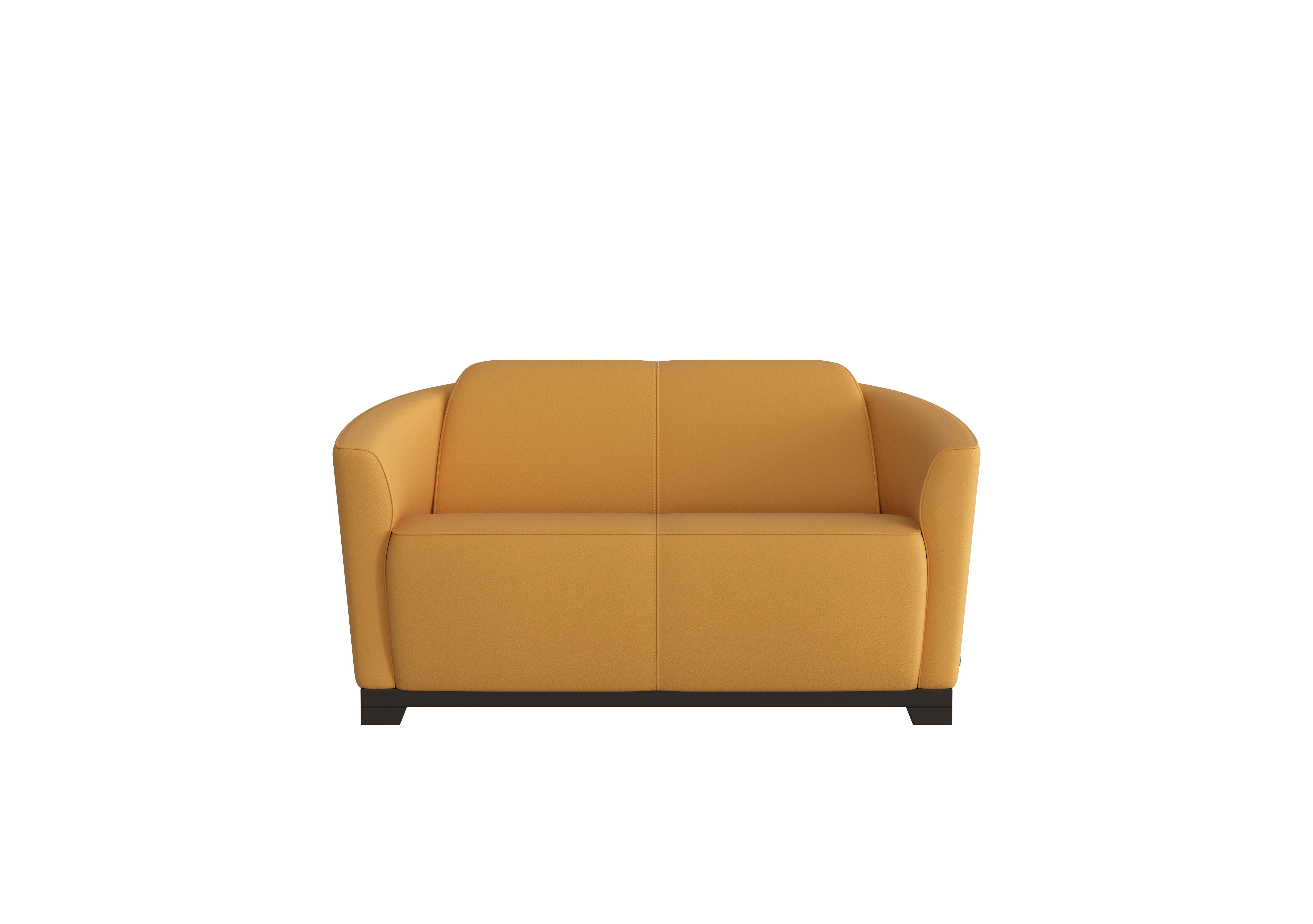 Ketty 2 Seater Leather Sofa in Torello Senape 355 on Furniture Village
