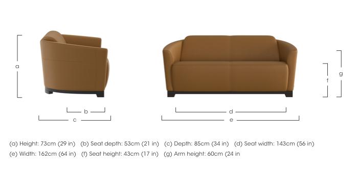 Ketty 2.5 Seater Leather Sofa in  on Furniture Village