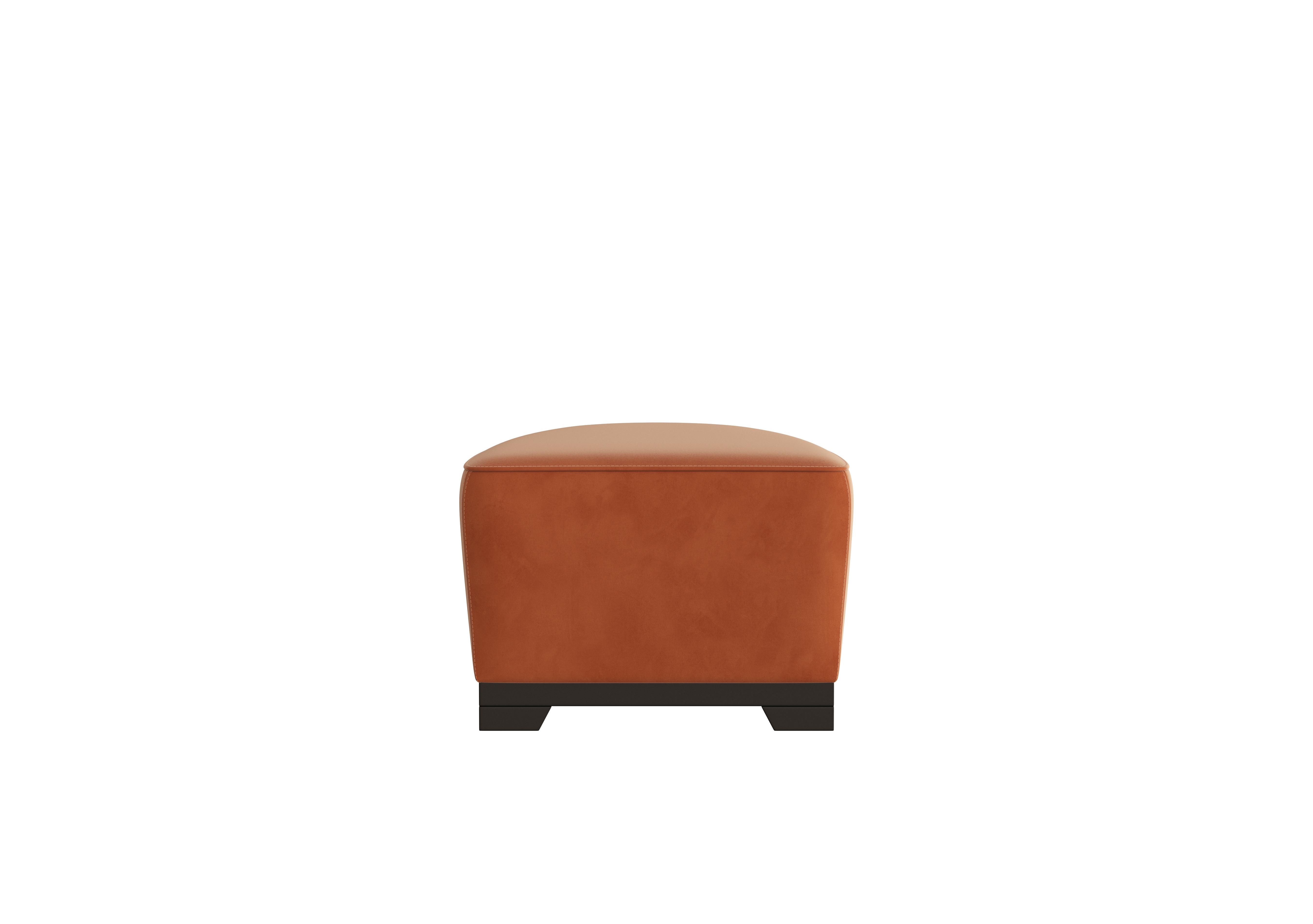 Ketty Fabric D-Shaped Footstool in Selma Mattone on Furniture Village