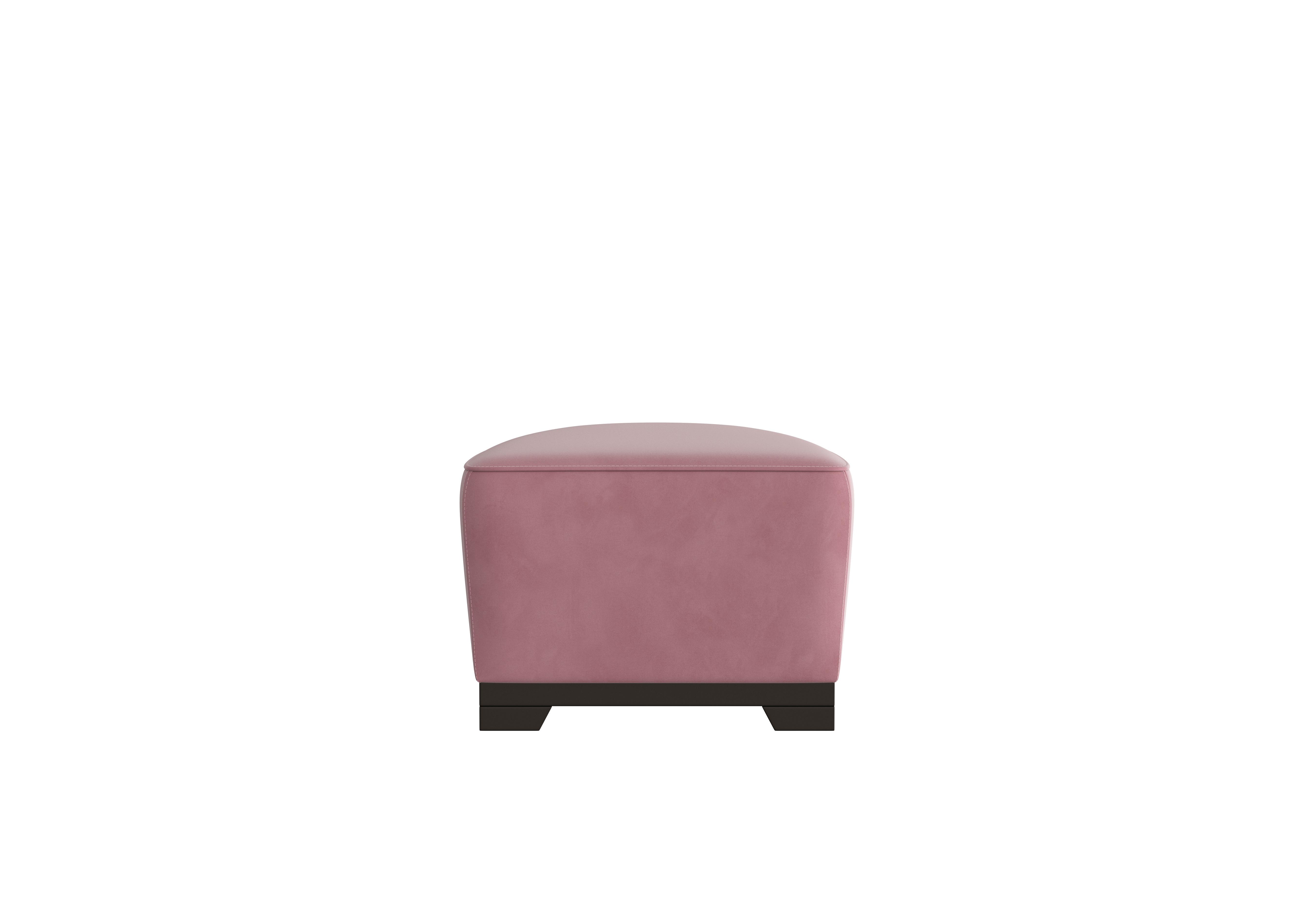Ketty Fabric D-Shaped Footstool in Selma Rosa on Furniture Village