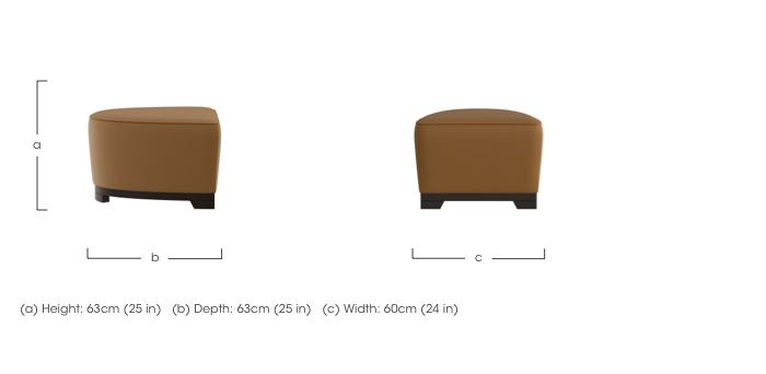 Ketty Leather D-Shaped Footstool in  on Furniture Village