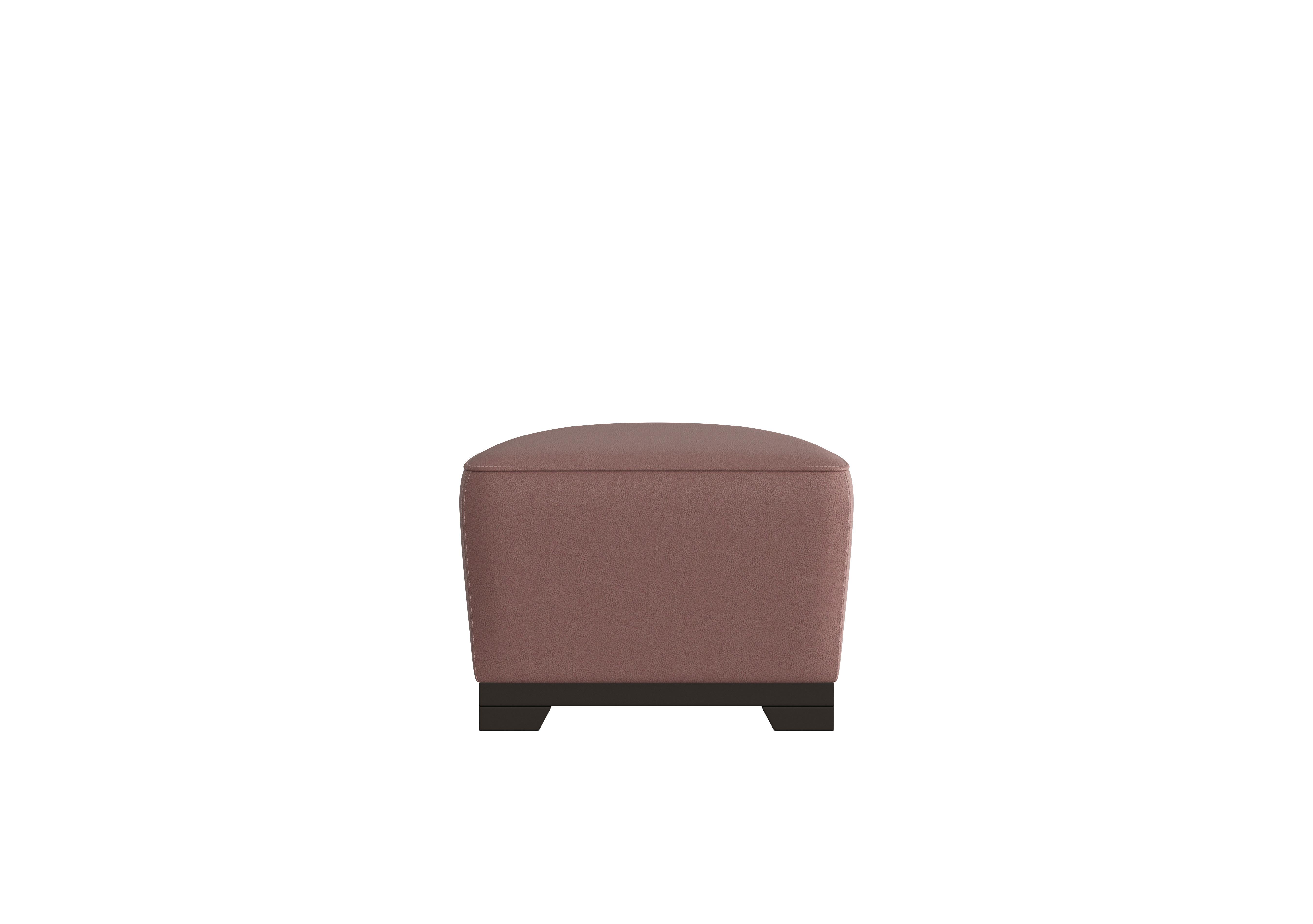 Ketty Leather D-Shaped Footstool in Botero Cipria 2160 on Furniture Village