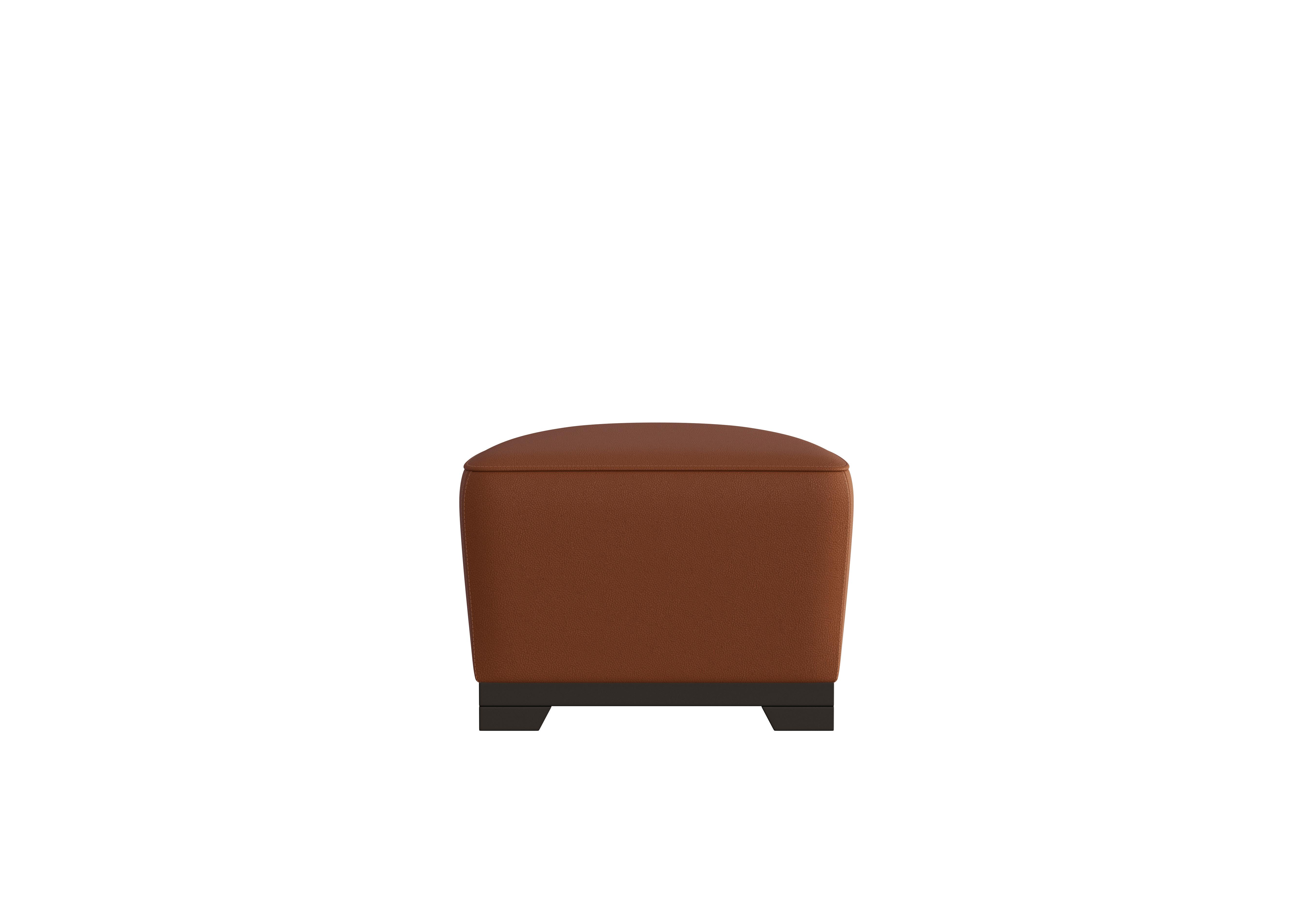 Ketty Leather D-Shaped Footstool in Botero Cuoio 2151 on Furniture Village