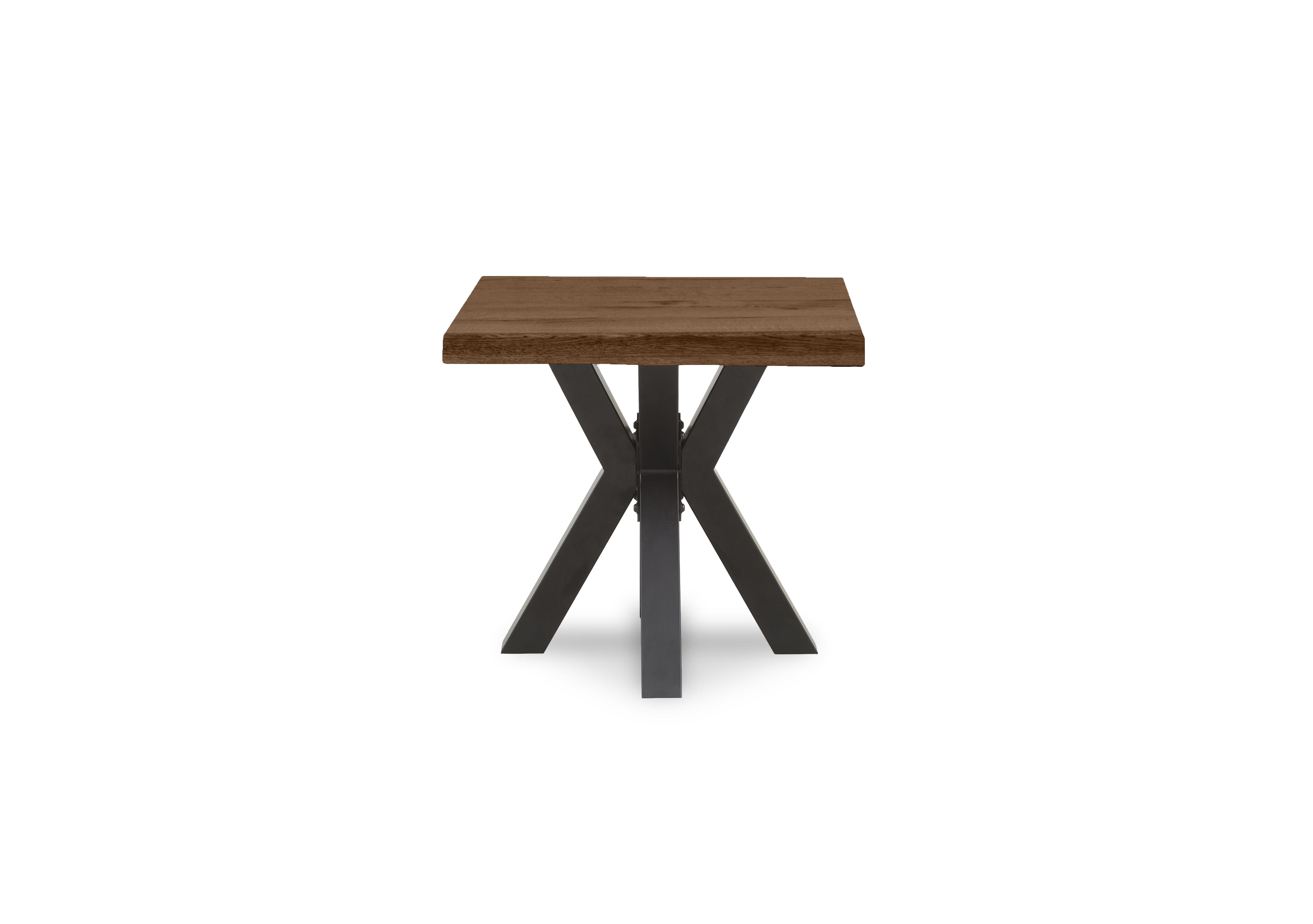 Terra Straight Edge Lamp Table with Metal Star Base in 4 Desert on Furniture Village