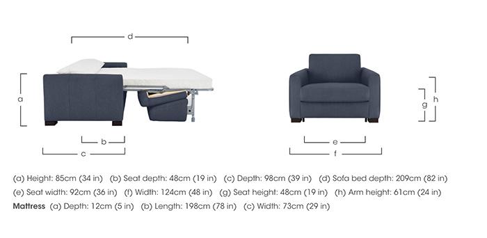 Alcova Fabric Chair Sofa Bed with Box Arms in  on Furniture Village