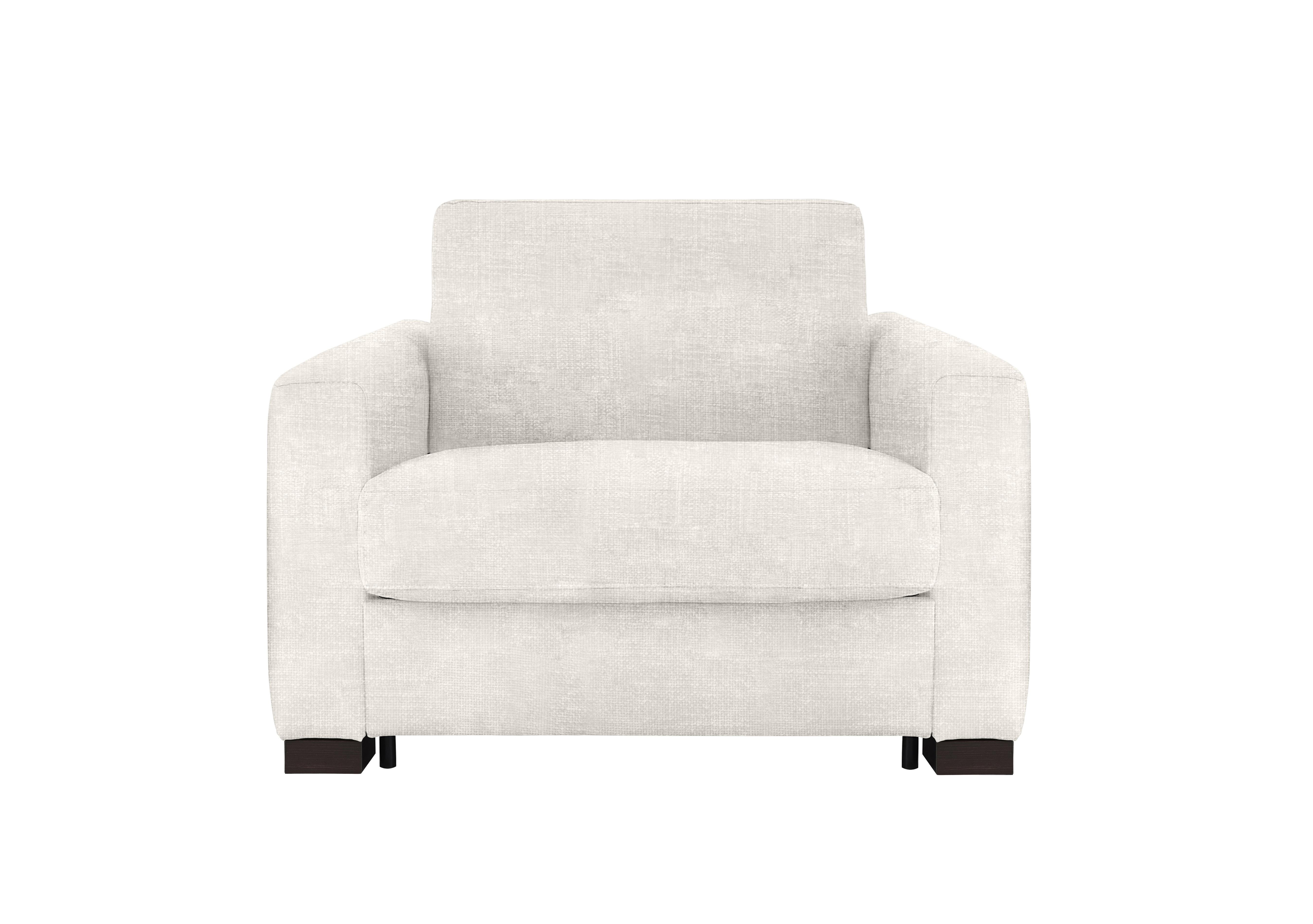 Alcova Fabric Chair Sofa Bed with Box Arms in Baobab Bianco 500 on Furniture Village