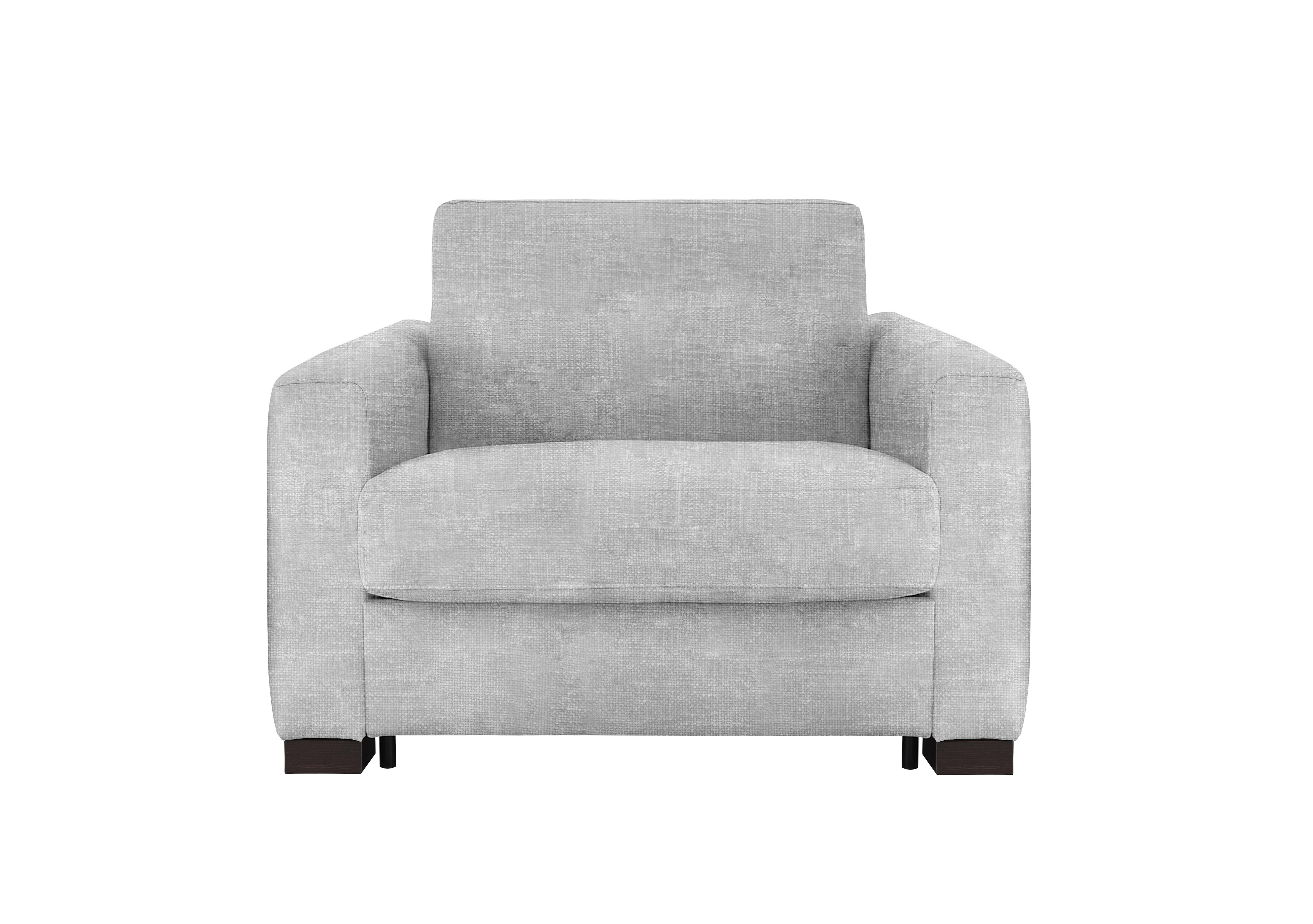 Alcova Fabric Chair Sofa Bed with Box Arms in Baobab Ghiaccio 516 on Furniture Village