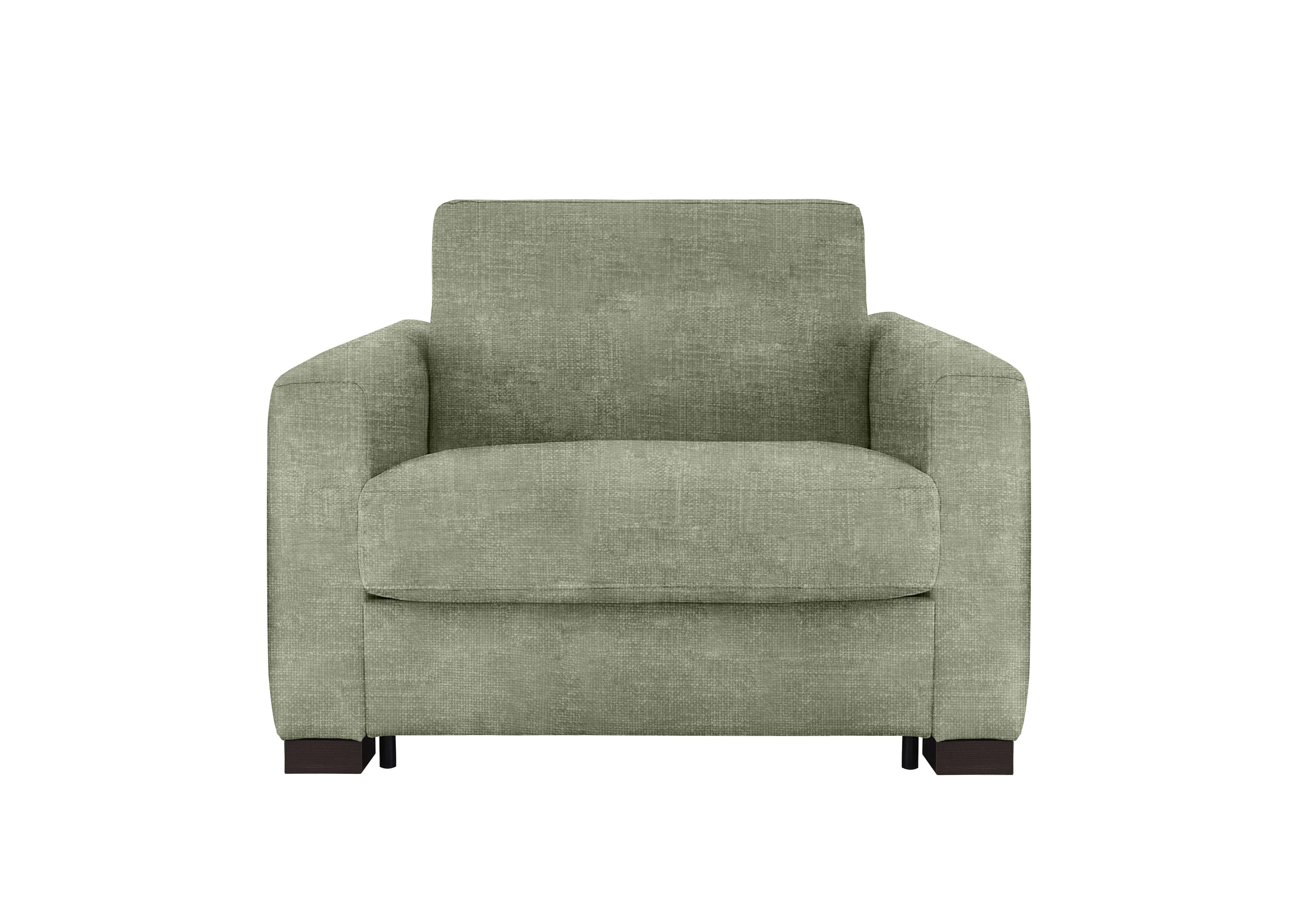 Alcova Fabric Chair Sofa Bed with Box Arms in Baobab Muschio 538 on Furniture Village