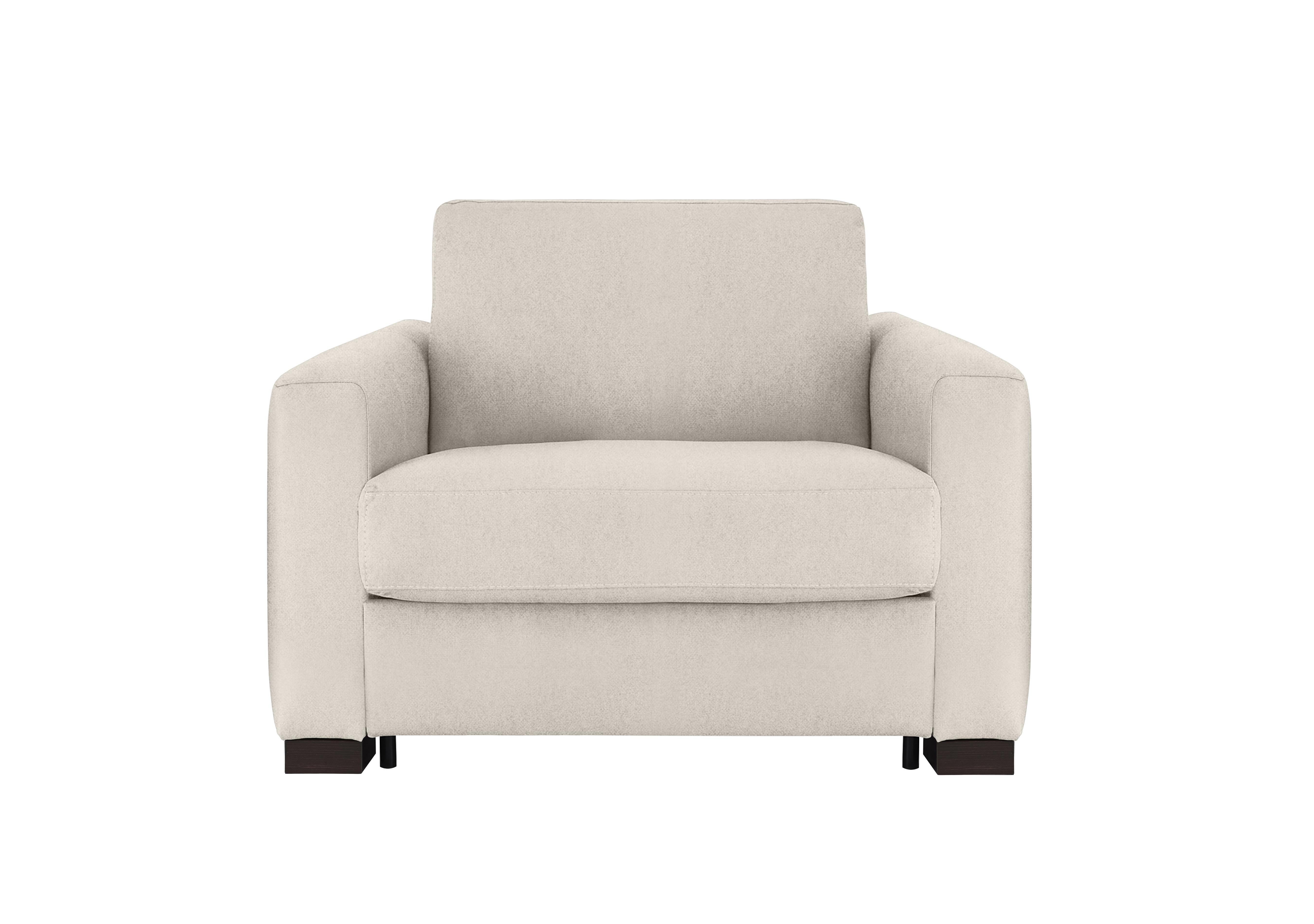 Alcova Fabric Chair Sofa Bed with Box Arms in Fuente Beige on Furniture Village