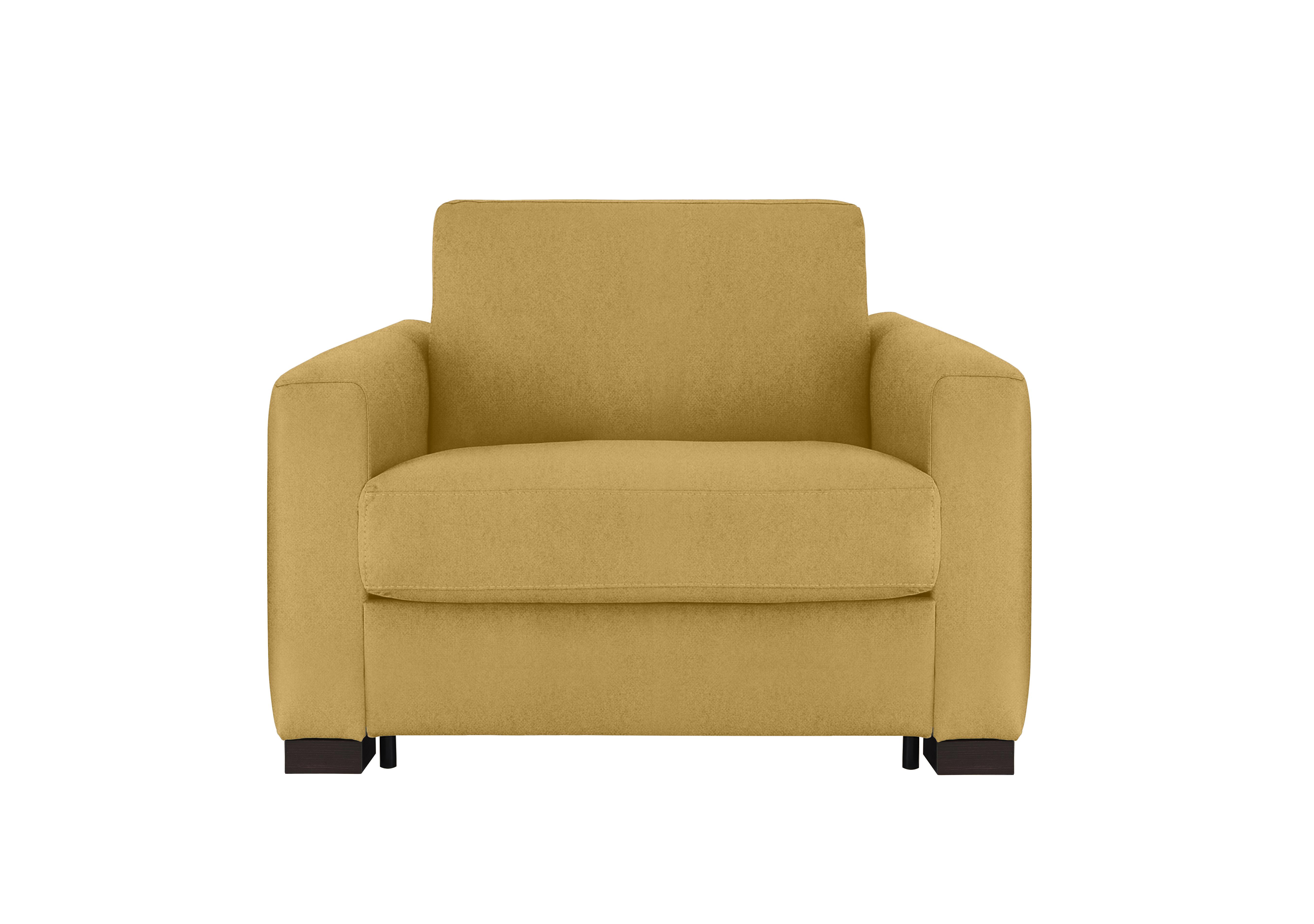 Alcova Fabric Chair Sofa Bed with Box Arms in Fuente Mostaza on Furniture Village