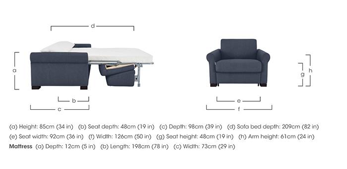 Alcova Fabric Chair Sofa Bed with Scroll Arms in  on Furniture Village