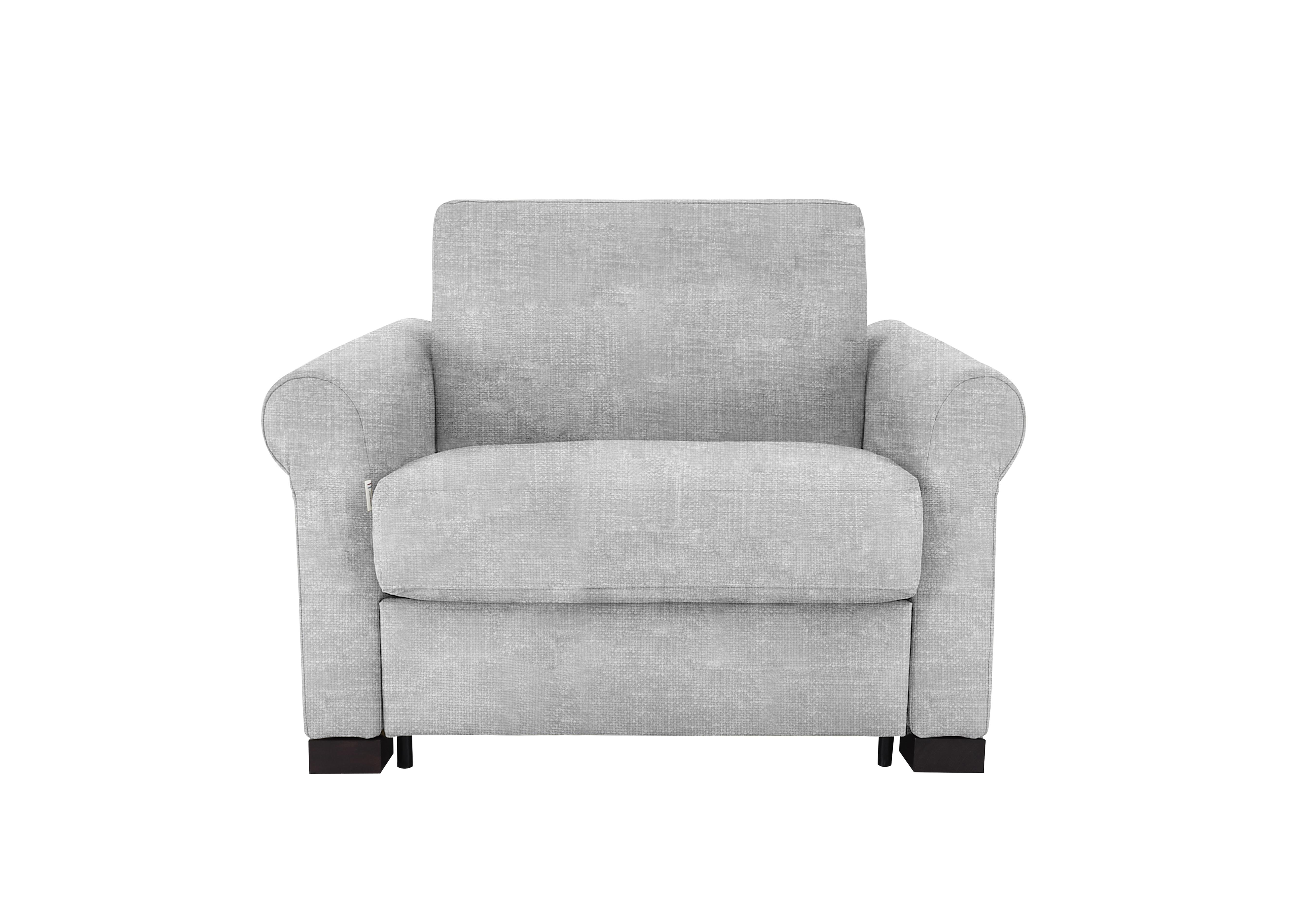 Alcova Fabric Chair Sofa Bed with Scroll Arms in Baobab Ghiaccio 516 on Furniture Village