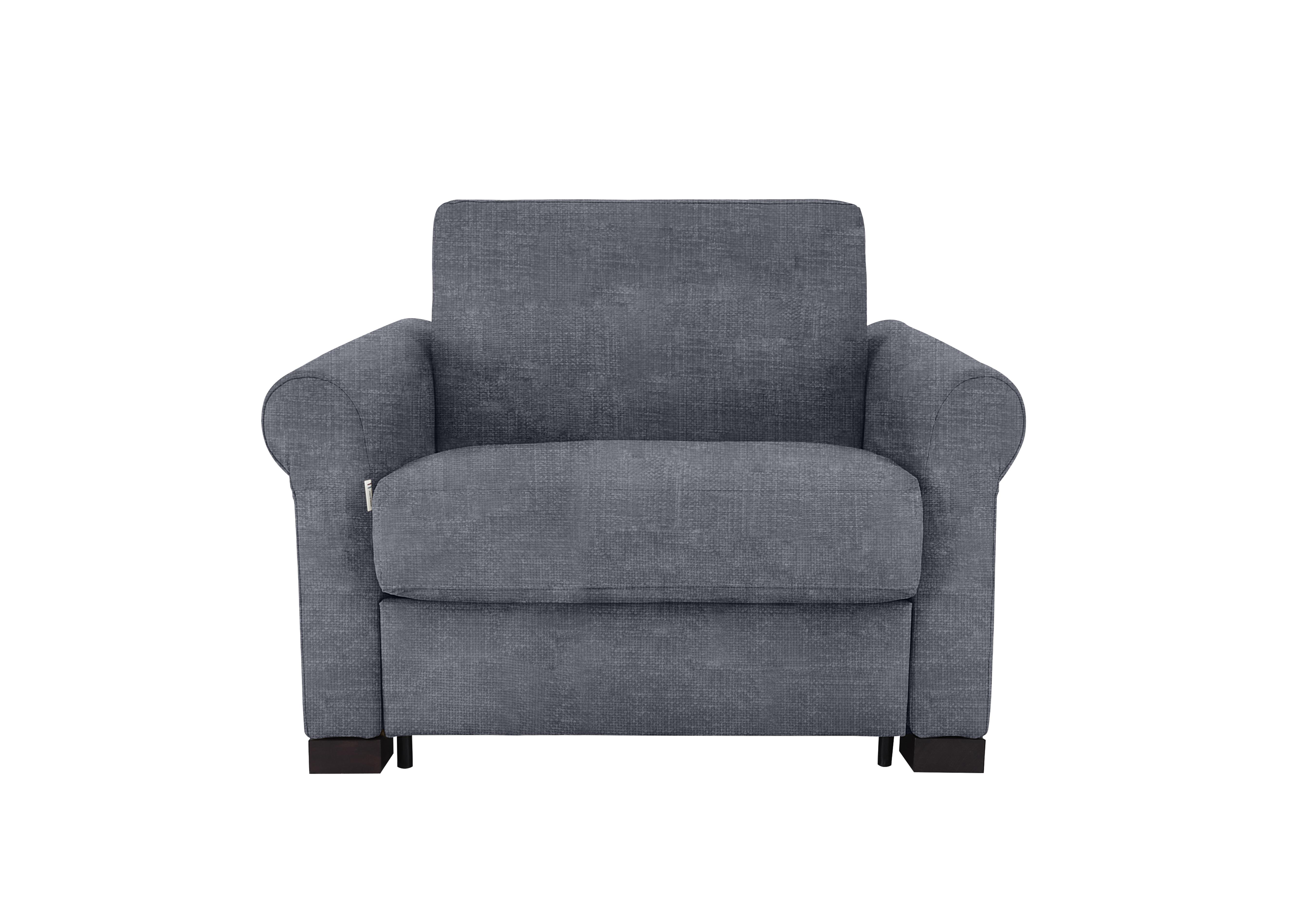 Alcova Fabric Chair Sofa Bed with Scroll Arms in Baobab Grigio 546 on Furniture Village
