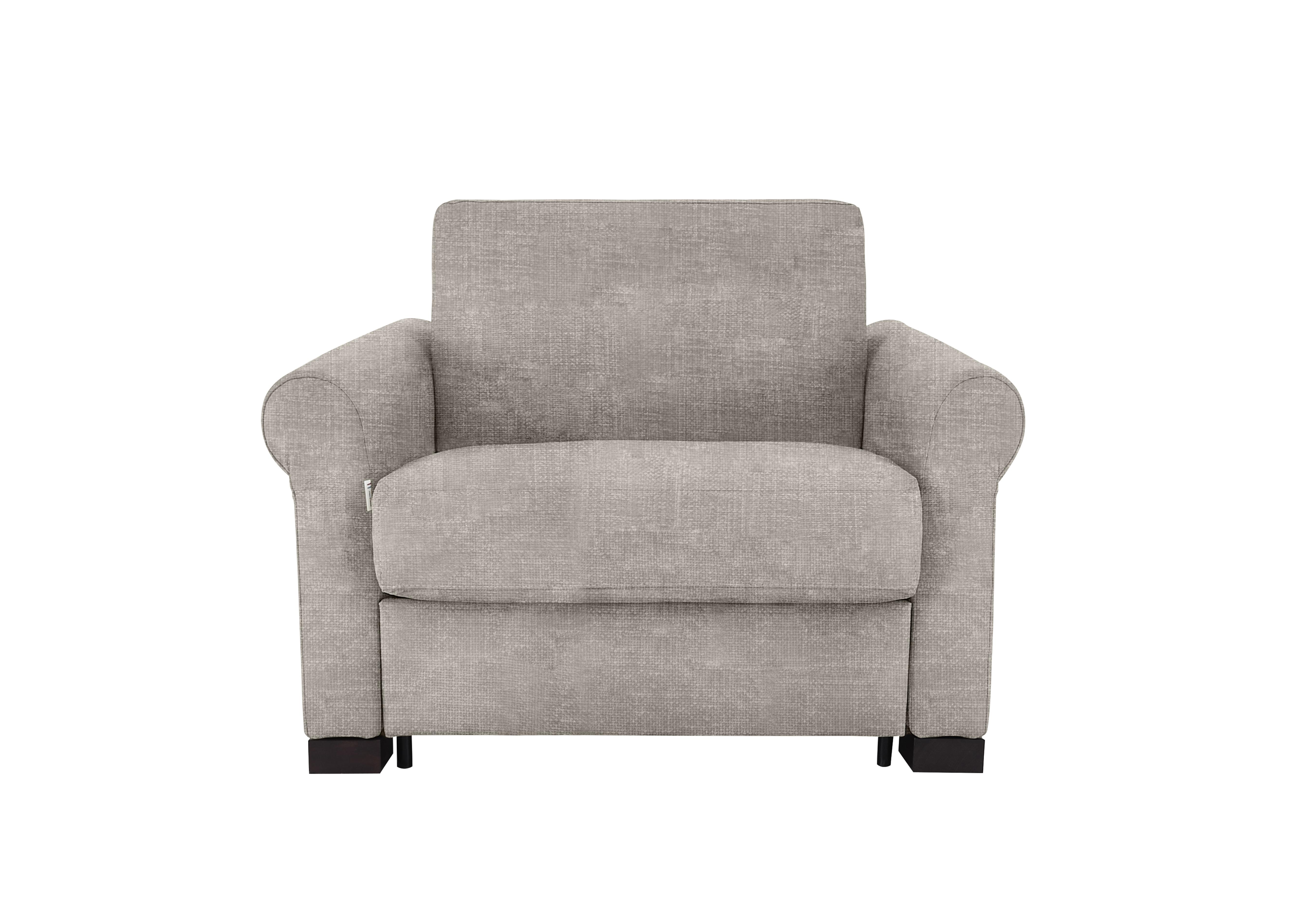 Alcova Fabric Chair Sofa Bed with Scroll Arms in Baobab Tortora 524 on Furniture Village