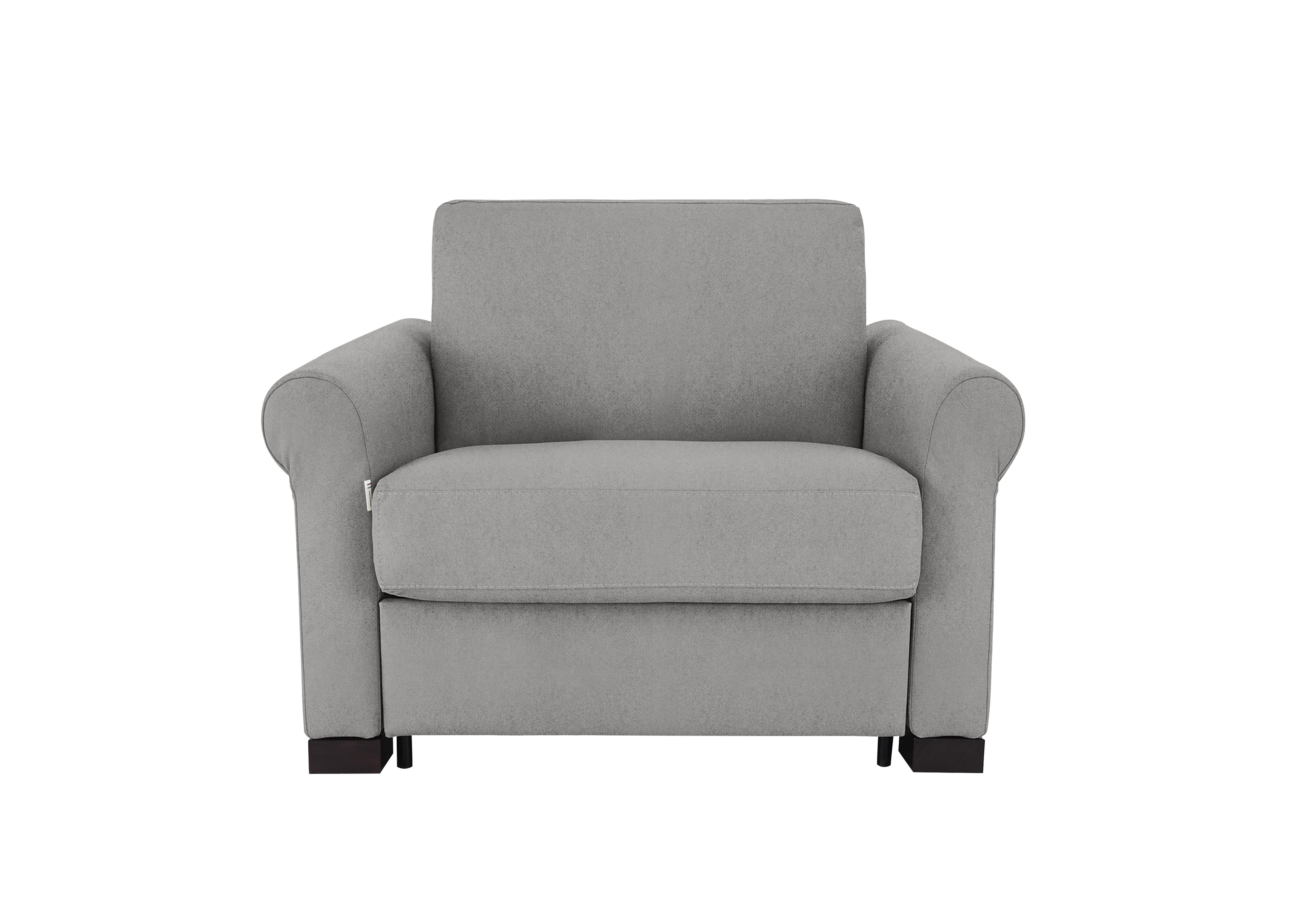 Alcova Fabric Chair Sofa Bed with Scroll Arms in Fuente Ash on Furniture Village