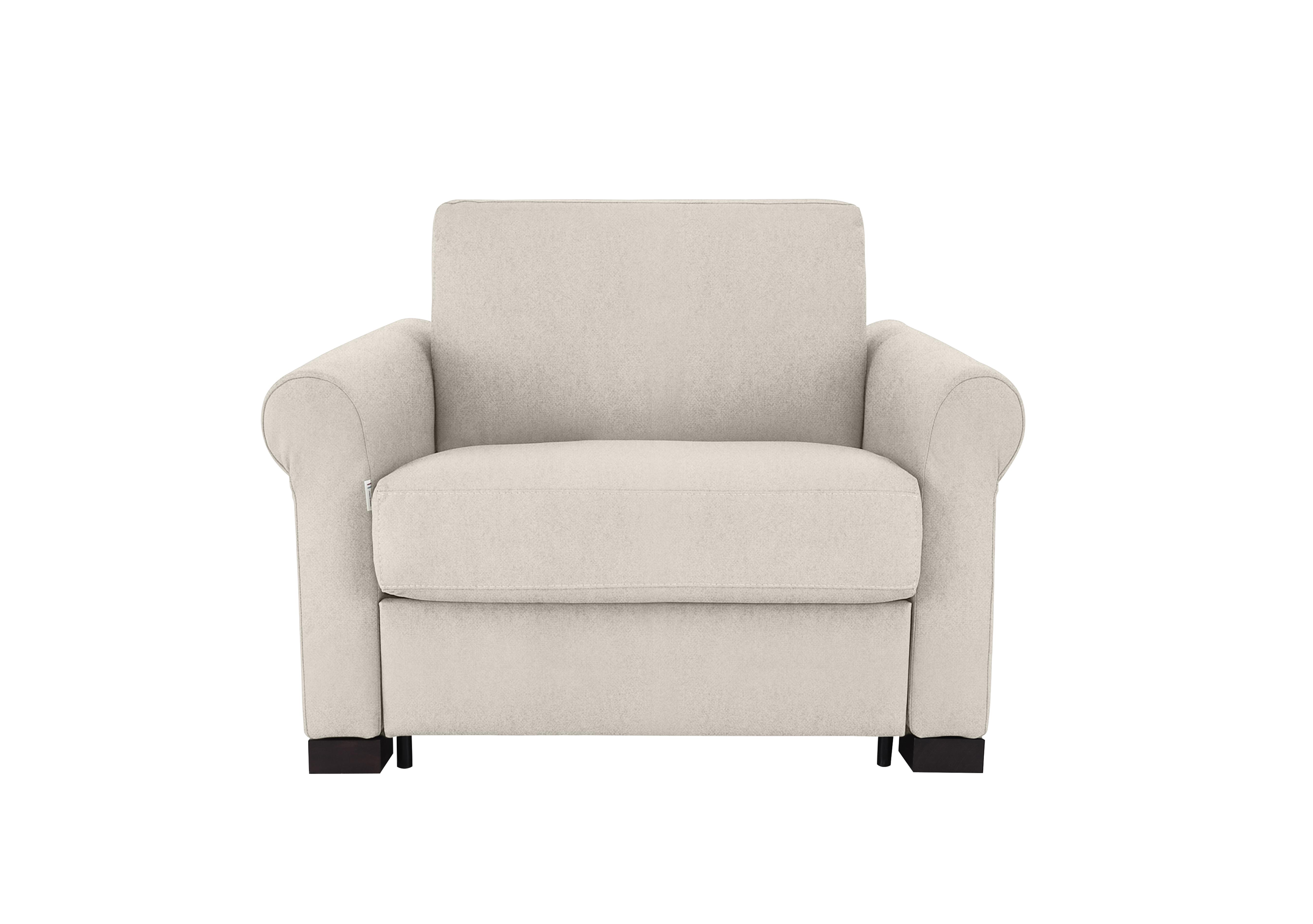 Alcova Fabric Chair Sofa Bed with Scroll Arms in Fuente Beige on Furniture Village