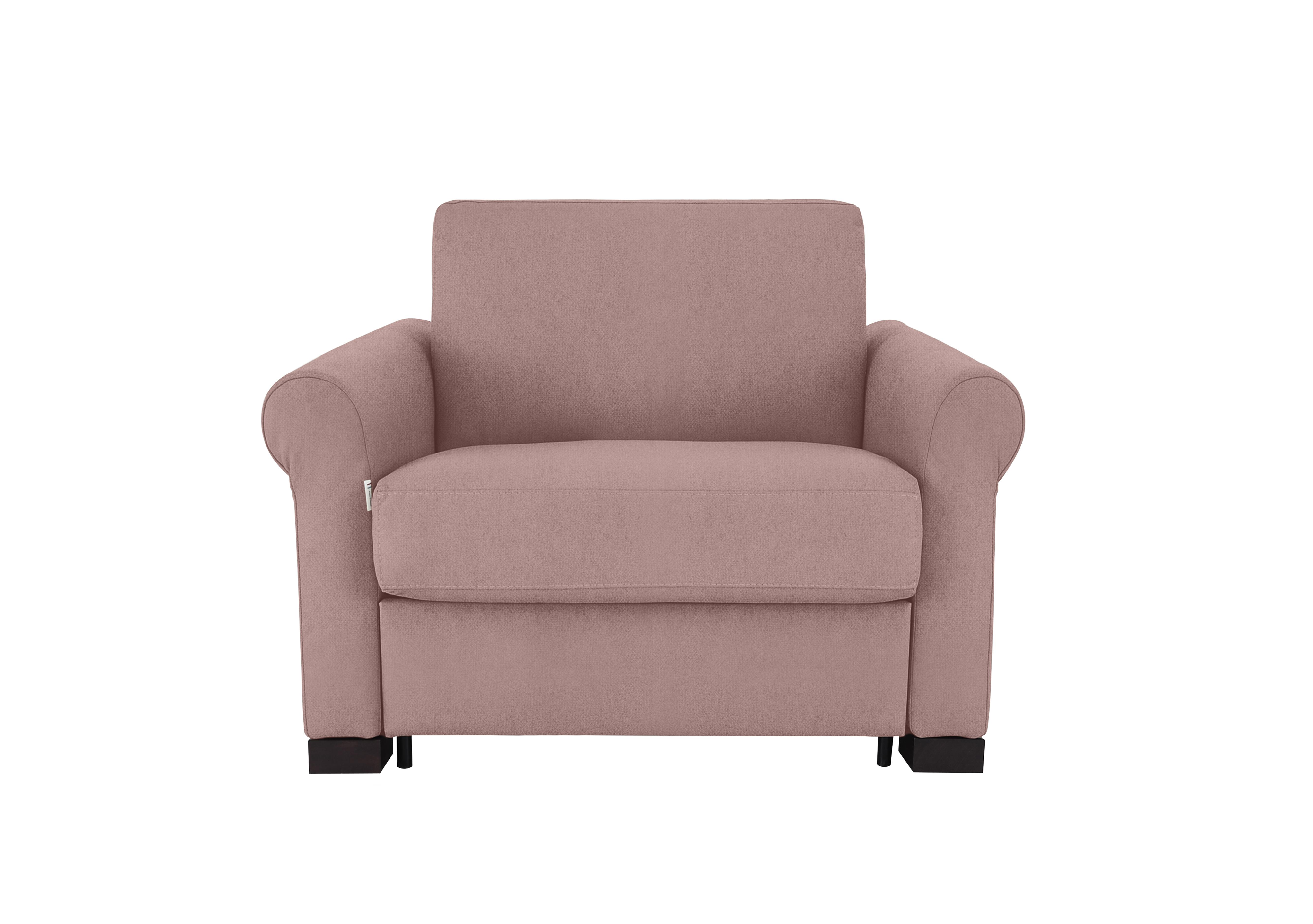Alcova Fabric Chair Sofa Bed with Scroll Arms in Fuente Coral on Furniture Village
