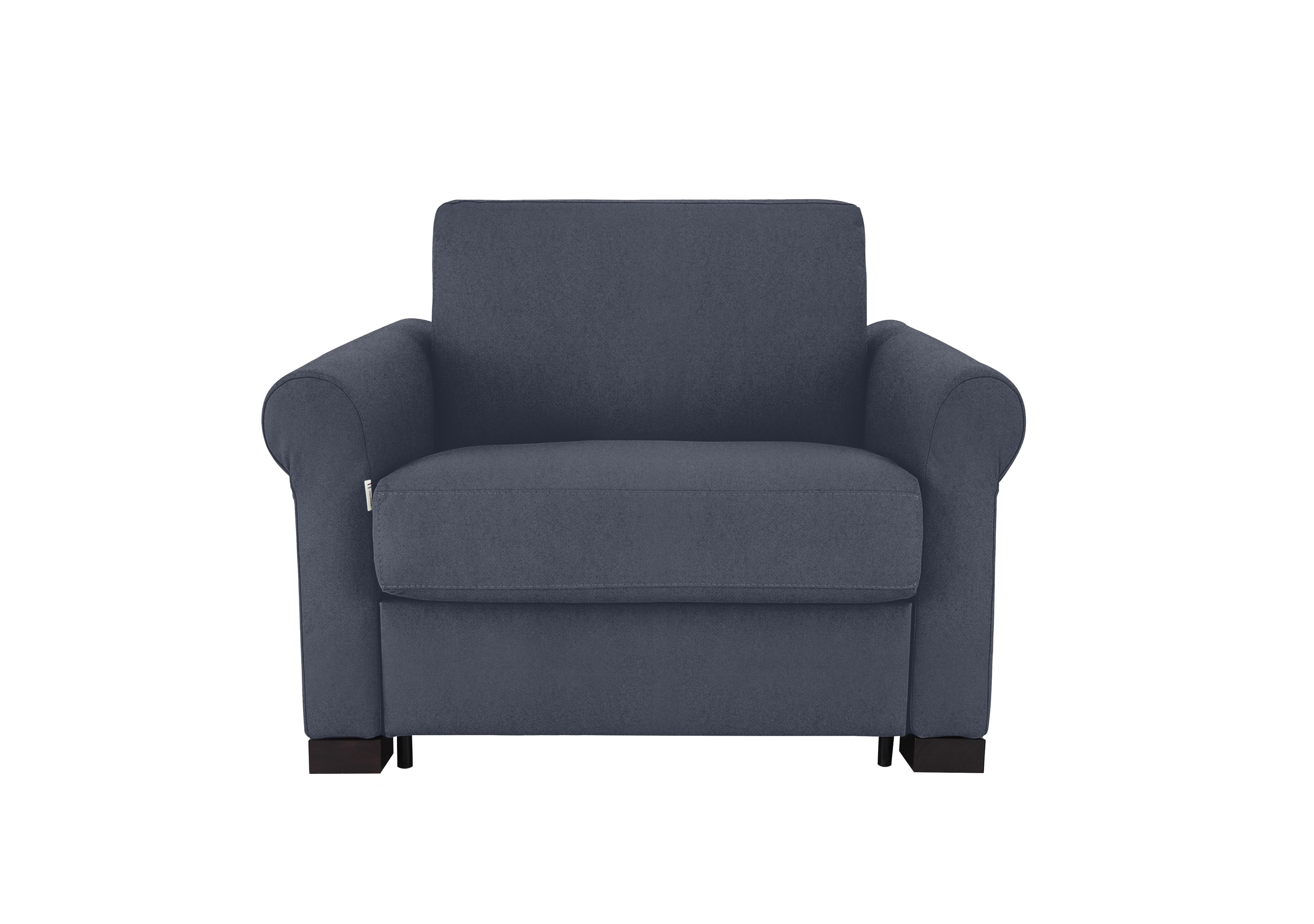 Alcova Fabric Chair Sofa Bed with Scroll Arms in Fuente Ocean on Furniture Village