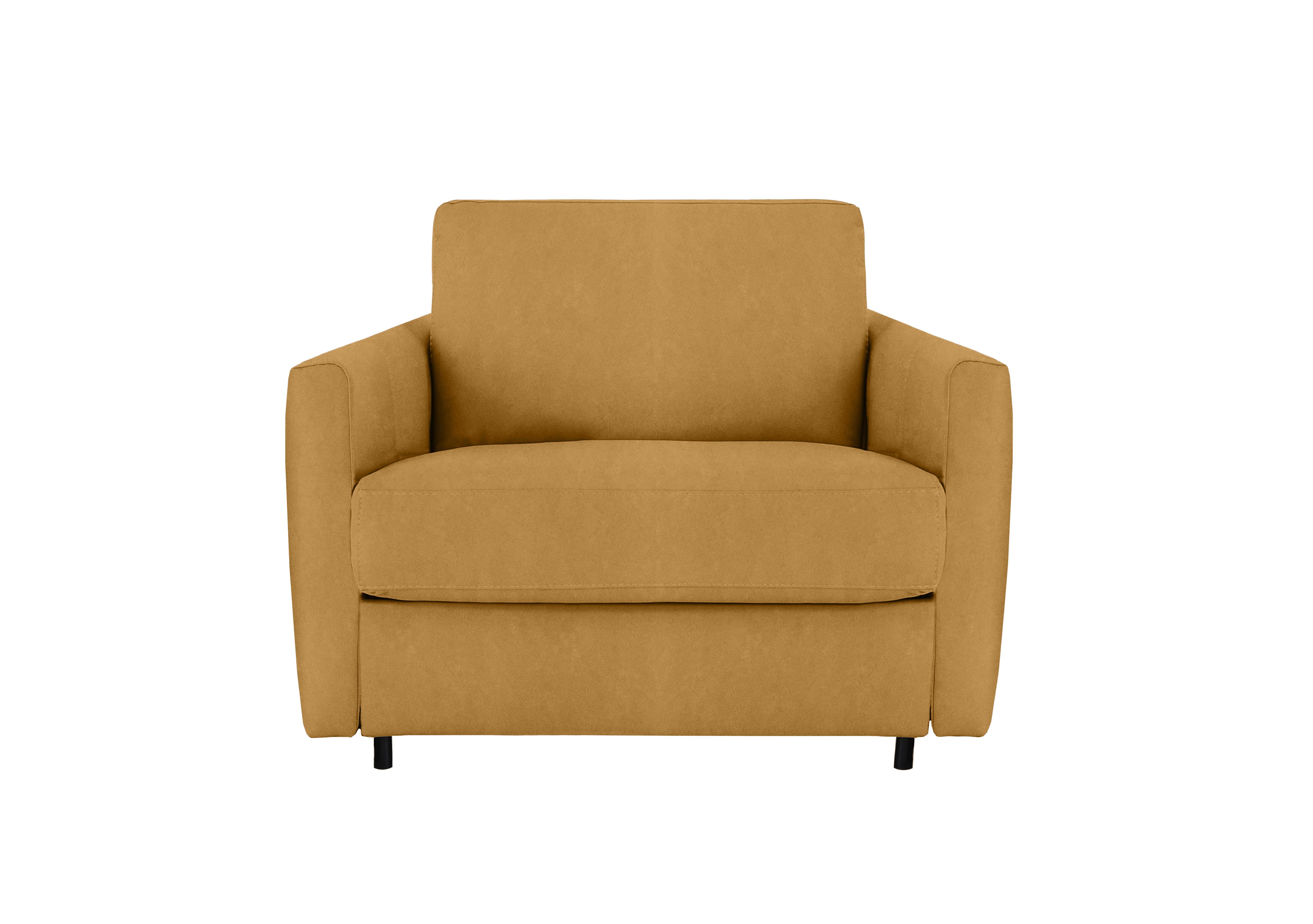 Alcova Fabric Chair Sofa Bed with Slim Arms in Flambe Ocre on Furniture Village